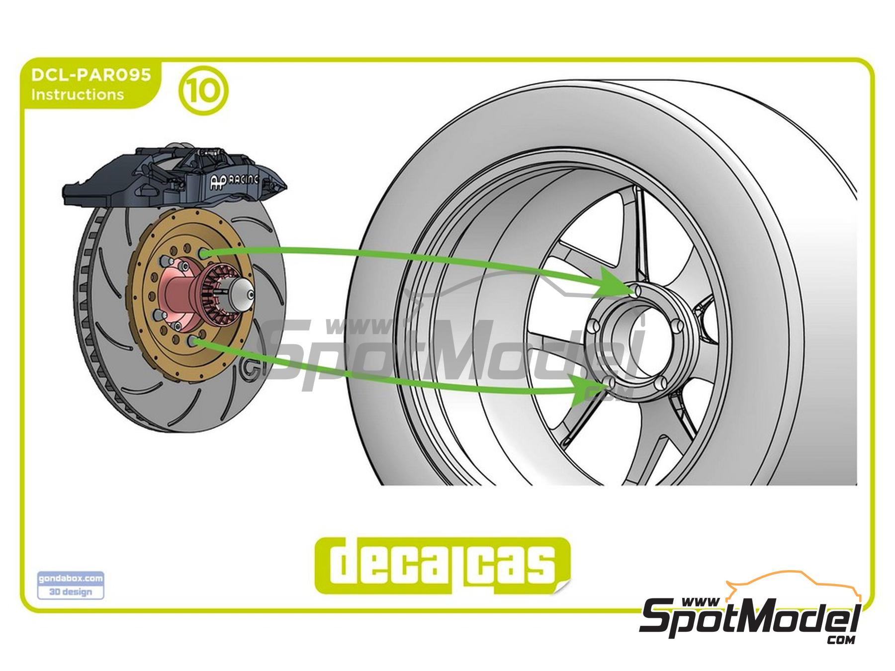 Image 21: Porsche 911 991 GT3 RSR -  2018 | Frenos en escala 1/24 fabricado por Decalcas (ref. DCL-PAR095)