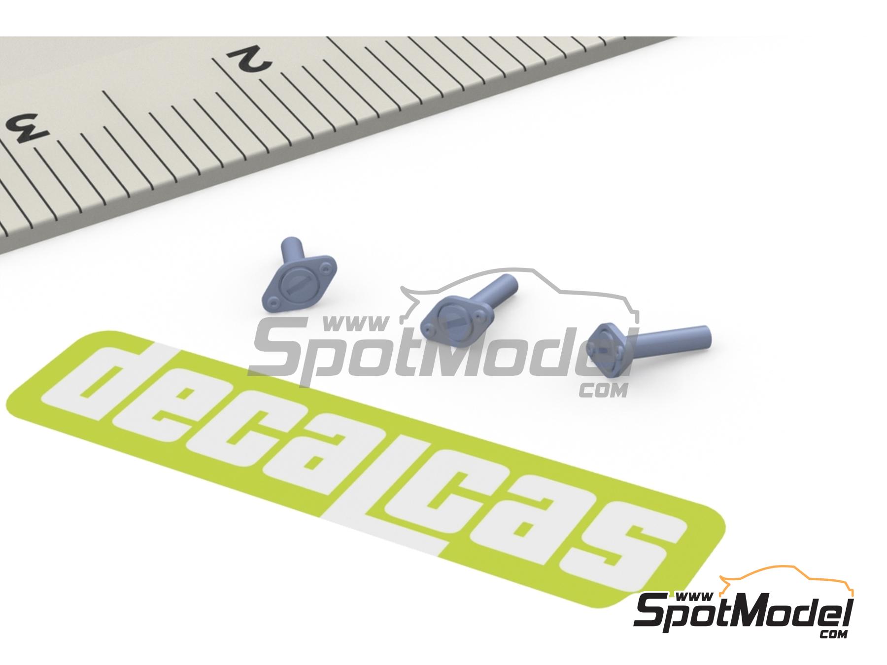 Image 4: Cierre r&aacute;pido Dzus base romboidal - Tipo 1 | Cierres de capot en escala&nbsp;1/12 fabricado por Decalcas (ref.&nbsp;DCL-PAR097)