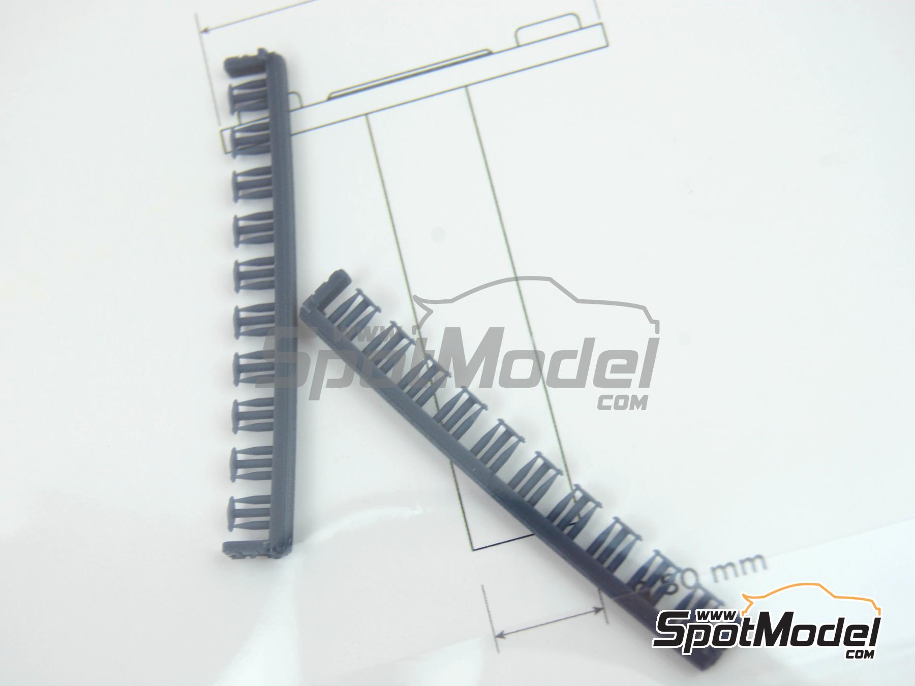 Image 7: Cierre r&aacute;pido Dzus base romboidal - Tipo 1 | Cierres de capot en escala&nbsp;1/12 fabricado por Decalcas (ref.&nbsp;DCL-PAR097)