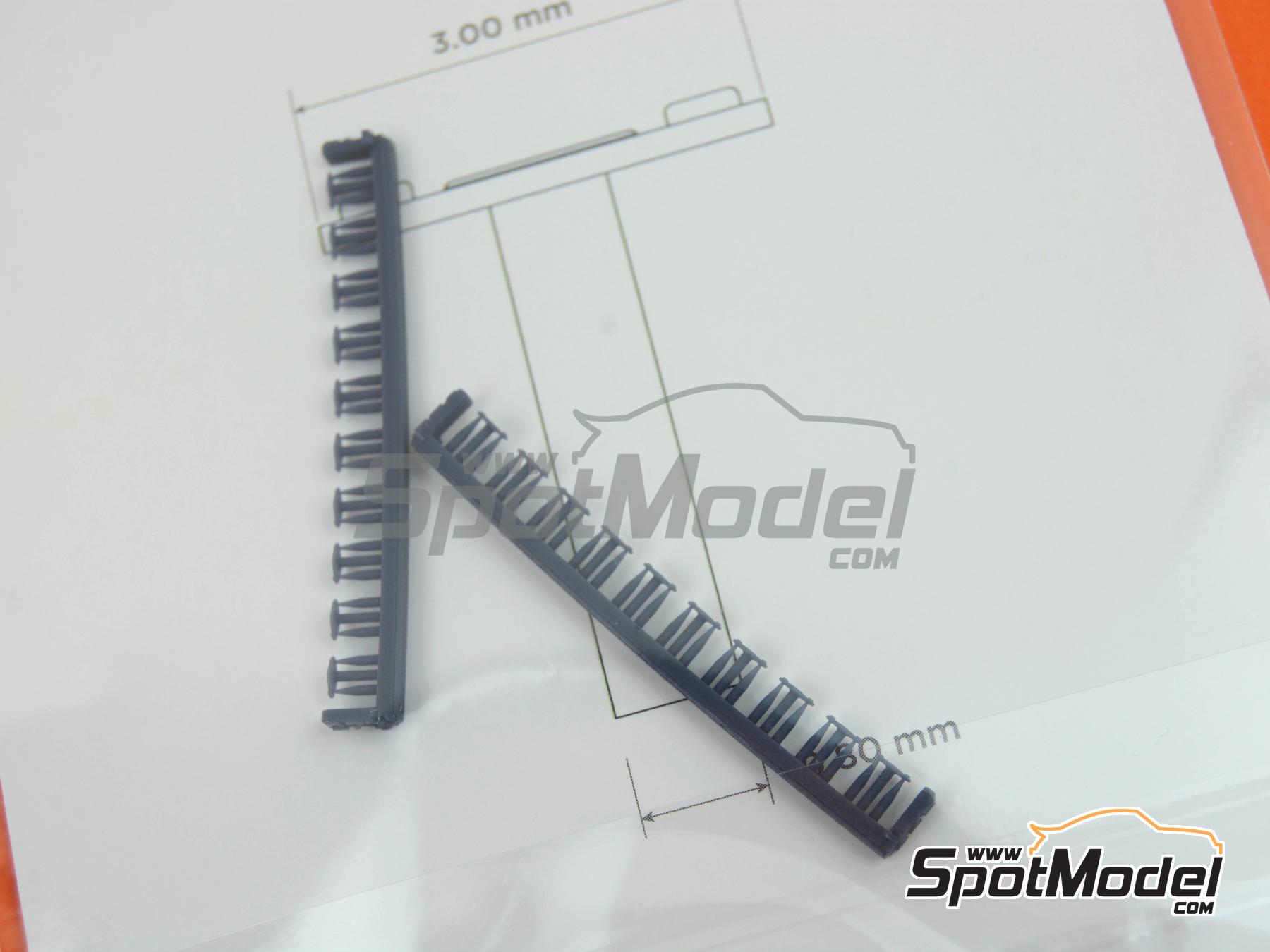 Image 9: Cierre r&aacute;pido Dzus base romboidal - Tipo 1 | Cierres de capot en escala&nbsp;1/12 fabricado por Decalcas (ref.&nbsp;DCL-PAR097)