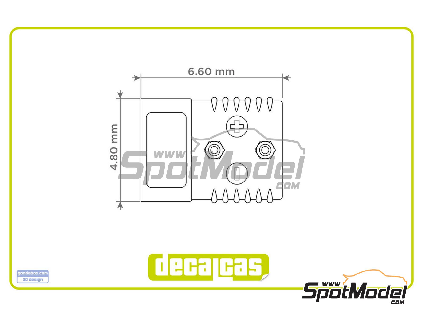 Image 6: Anderson Connectors SB175 for battery and power blocks | Detail in 1/12 scale manufactured by Decalcas (ref. DCL-PAR099)