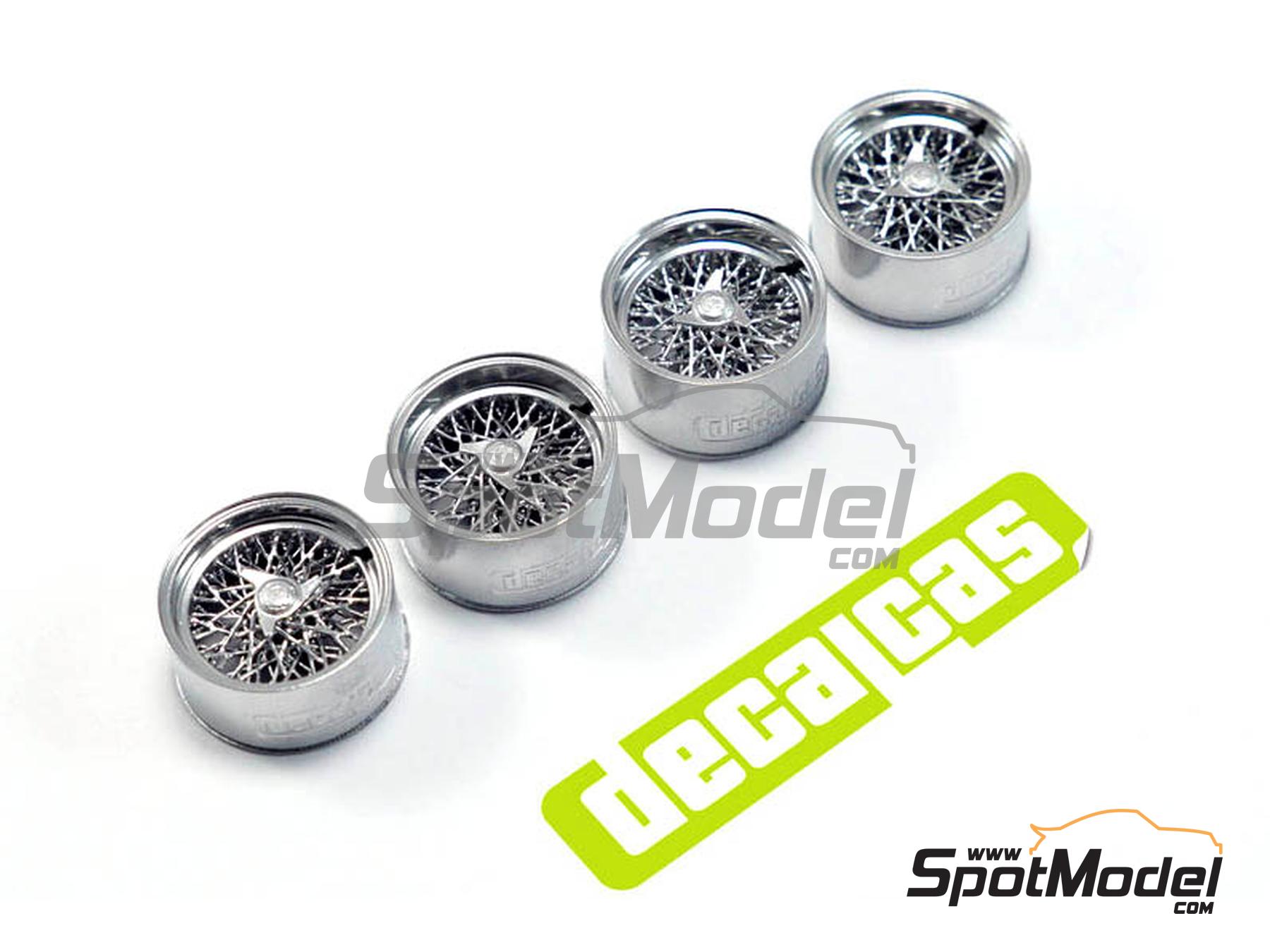 saeリヤドロ　座るバレリーナ　555 Decalcas DCL-PAR100: Rims 1/24 scale - Borrani for Ferrari