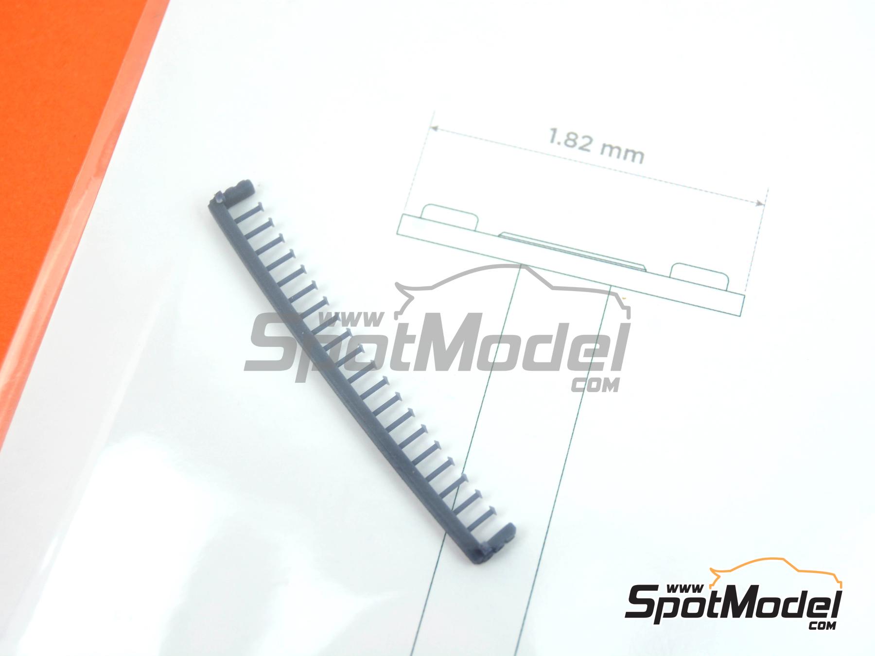 Image 8: Cierre rápido Dzus base romboidal grande - Tipo 2 | Cierres de capot en escala 1/24 fabricado por Decalcas (ref. DCL-PAR102)