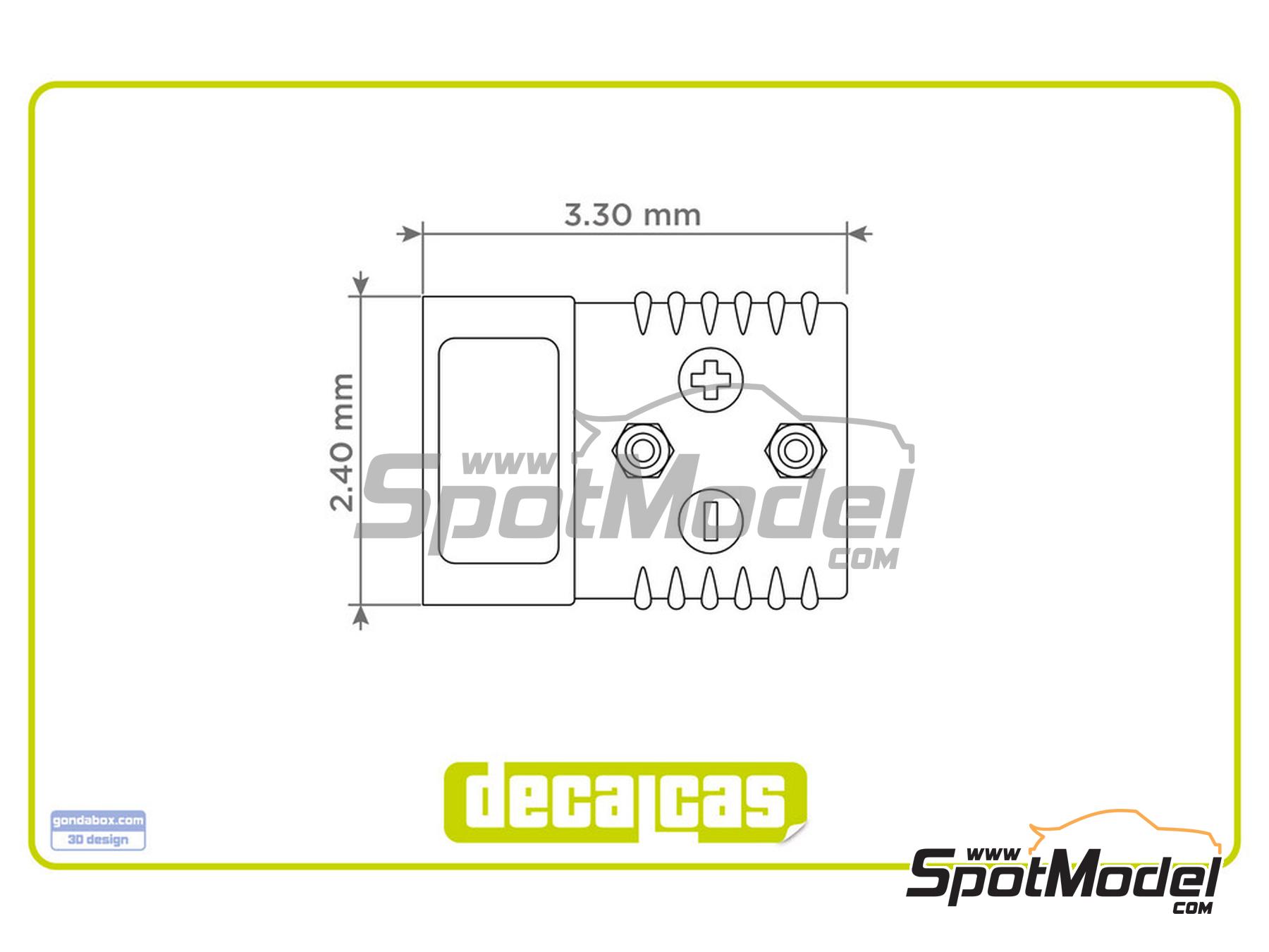 Image 6: Anderson Connectors SB175 for battery and power blocks | Detail in 1/24 scale manufactured by Decalcas (ref. DCL-PAR104)