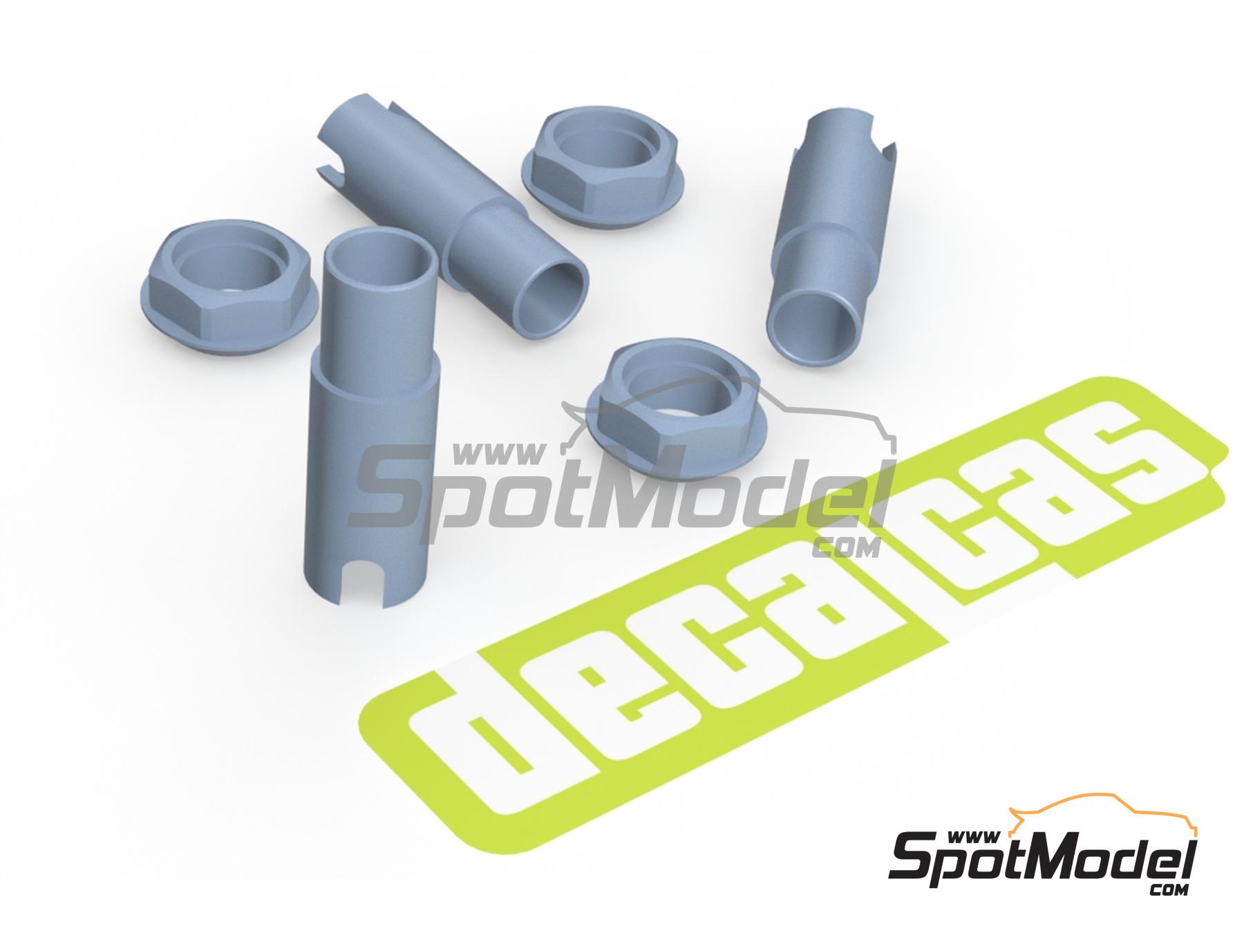 Image 4: Monotuerca Hexagonal y eje para llantas BBS - tipo 1 | Cierres de capot en escala 1/24 fabricado por Decalcas (ref. DCL-PAR115)