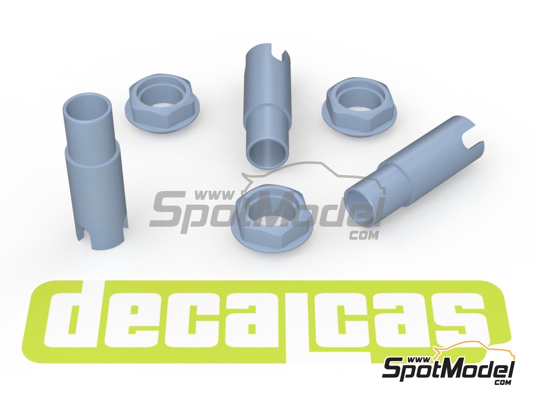 Image 5: Monotuerca Hexagonal y eje para llantas BBS - tipo 1 | Cierres de capot en escala 1/24 fabricado por Decalcas (ref. DCL-PAR115)