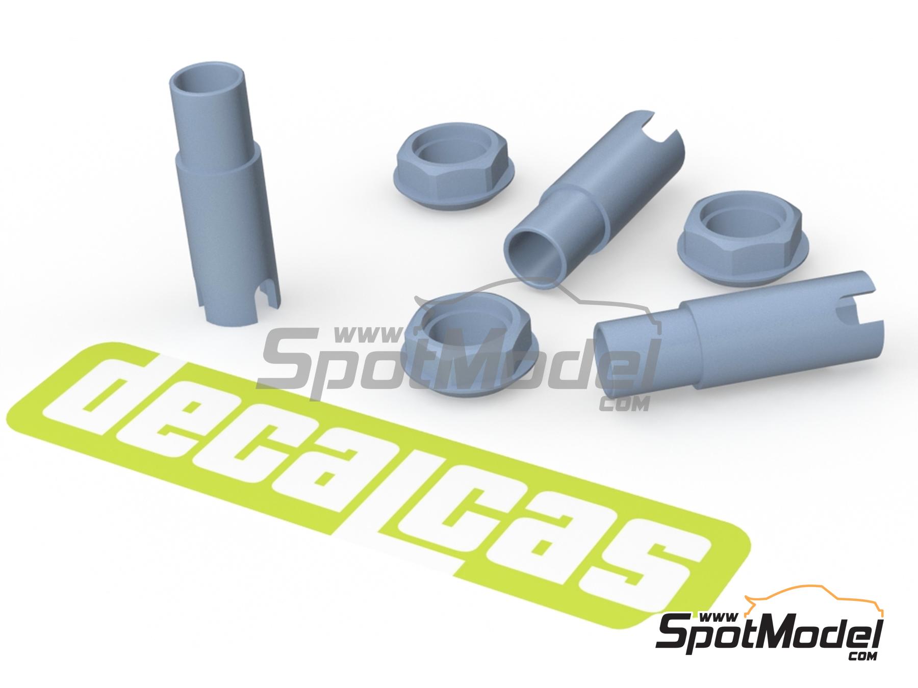 Image 6: Monotuerca Hexagonal y eje para llantas BBS - tipo 1 | Cierres de capot en escala 1/24 fabricado por Decalcas (ref. DCL-PAR115)