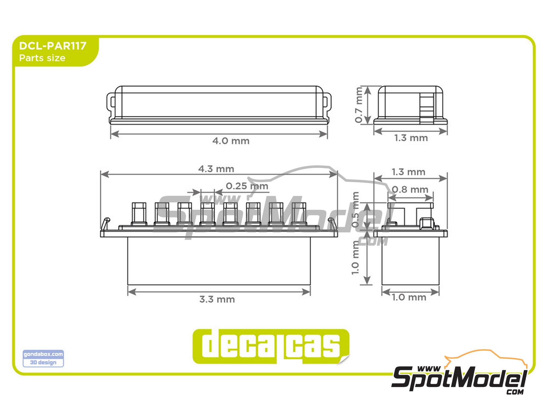 Image 8: Caja porta fusibles de 8 vias con fusibles | Detalle en escala&nbsp;1/24 fabricado por Decalcas (ref.&nbsp;DCL-PAR117)