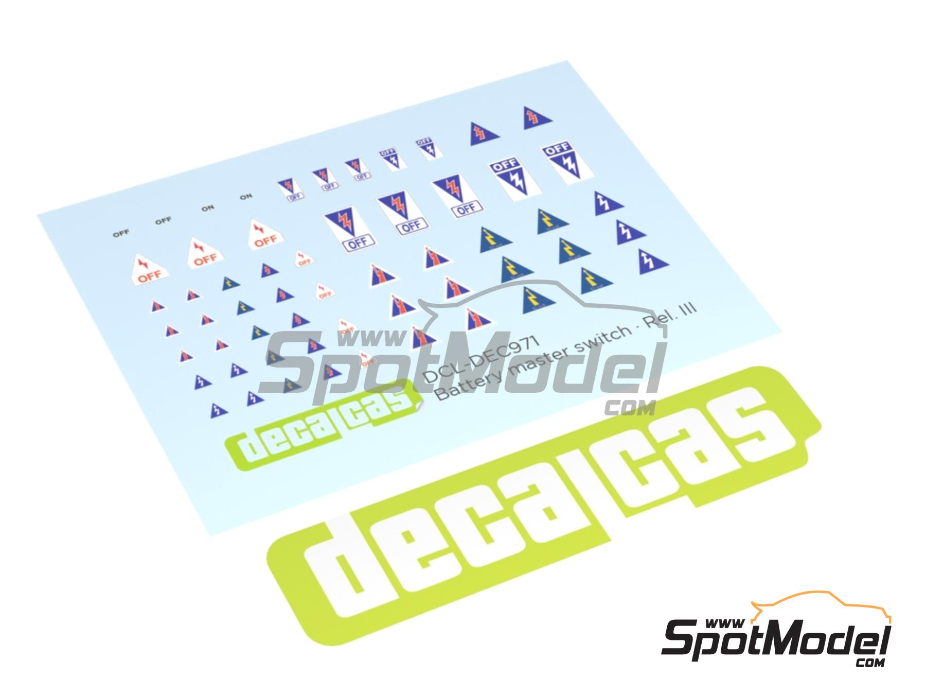 Image 8: Llave de palanca de corte eléctrico de batería - Tipo 3 | Detalle en escala 1/24 fabricado por Decalcas (ref. DCL-PAR119)