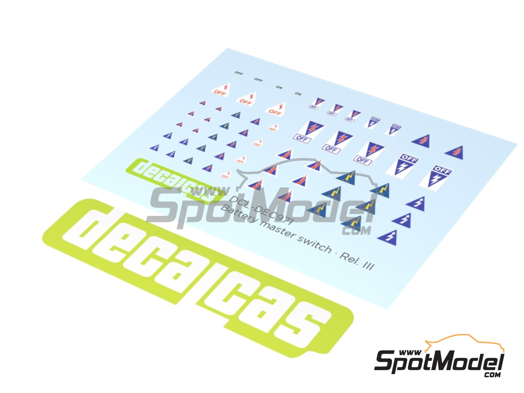 Image 9: Llave de palanca de corte eléctrico de batería - Tipo 3 | Detalle en escala 1/24 fabricado por Decalcas (ref. DCL-PAR119)