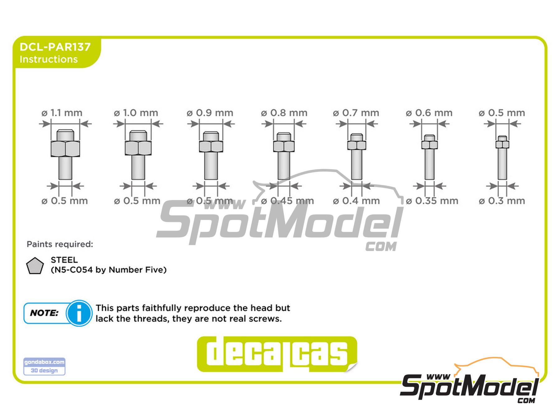 Image 7: Tuercas con perno pasante - Bolt with nut - Tipo 1 - 0.5 - 1.1 mm | Tornillos fabricado por Decalcas (ref.&nbsp;DCL-PAR137)