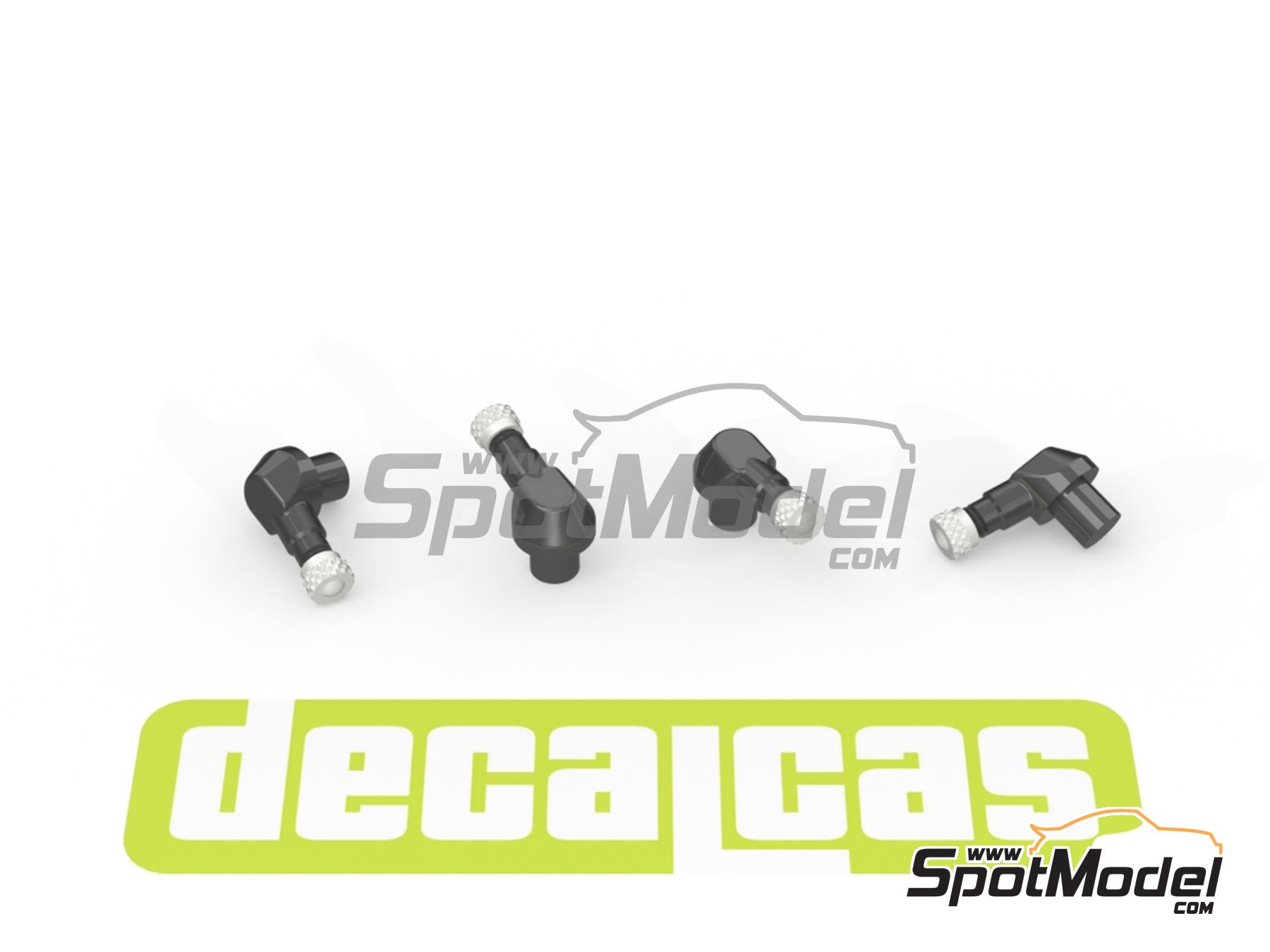 Image 2: Válvula de inflado acodada a 90 grados - 90 Degree Valve Stems - Tipo 1 | Válvula de inflado en escala 1/9 fabricado por Decalcas (ref. DCL-PAR139)
