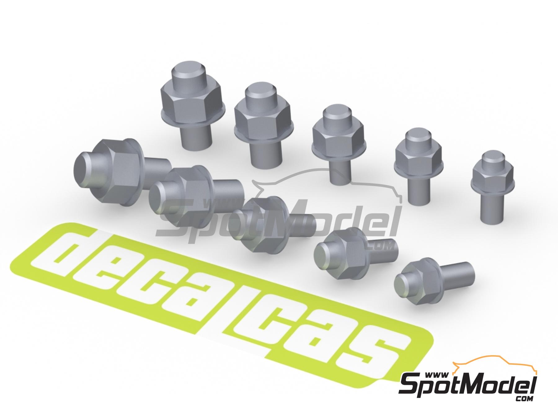 Image 1: Hexagon nuts with rod and washer - type 1 - 1.5 - 2.5 mm | Fasteners manufactured by Decalcas (ref.&nbsp;DCL-PAR144)