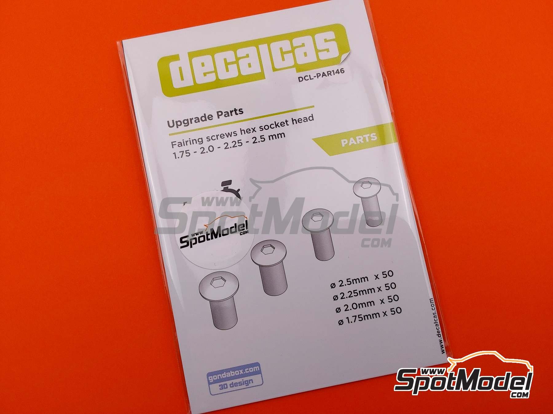 Image 9: Cabezas de tornillos redondos anchos con ranura hexagonal - Fairing screws hex socket head 1.75 - 2.5 mm | Tornillos fabricado por Decalcas (ref.&nbsp;DCL-PAR146)