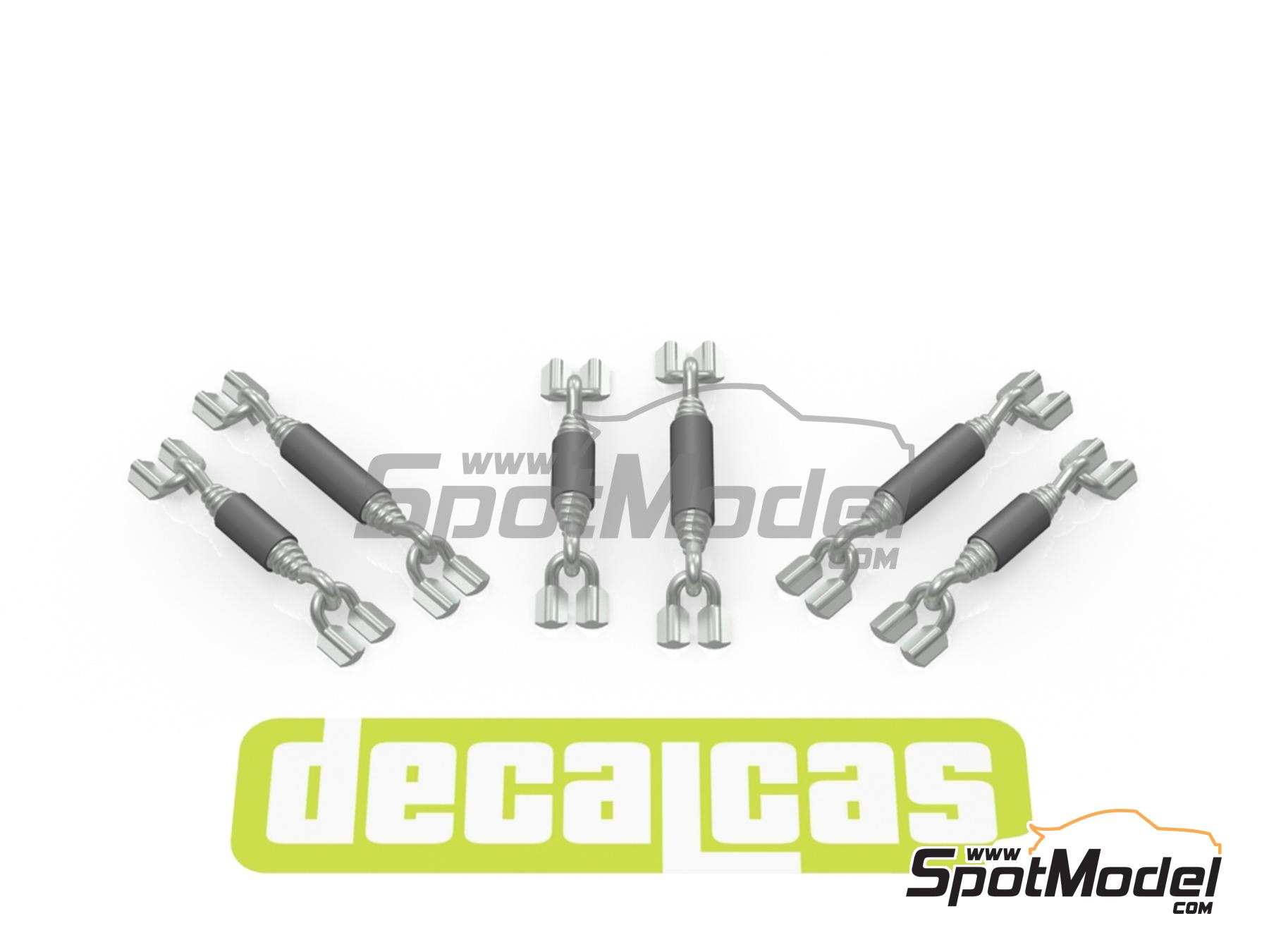 Image 2: Long and short springs for exhausts with rubber | Detail in 1/9 scale manufactured by Decalcas (ref. DCL-PAR153)