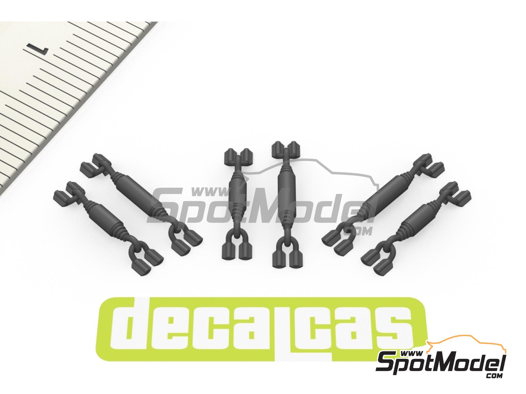 Image 5: Long and short springs for exhausts with rubber | Detail in 1/9 scale manufactured by Decalcas (ref. DCL-PAR153)