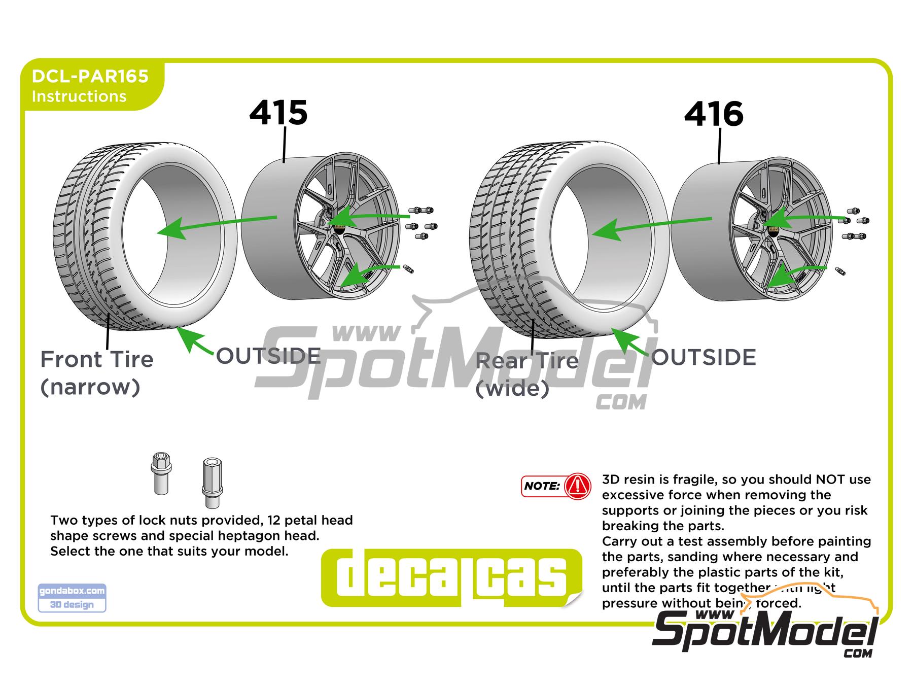 Image 13: BBS FI-R Style Forged | Rims in 1/24 scale manufactured by Decalcas (ref.&nbsp;DCL-PAR165)