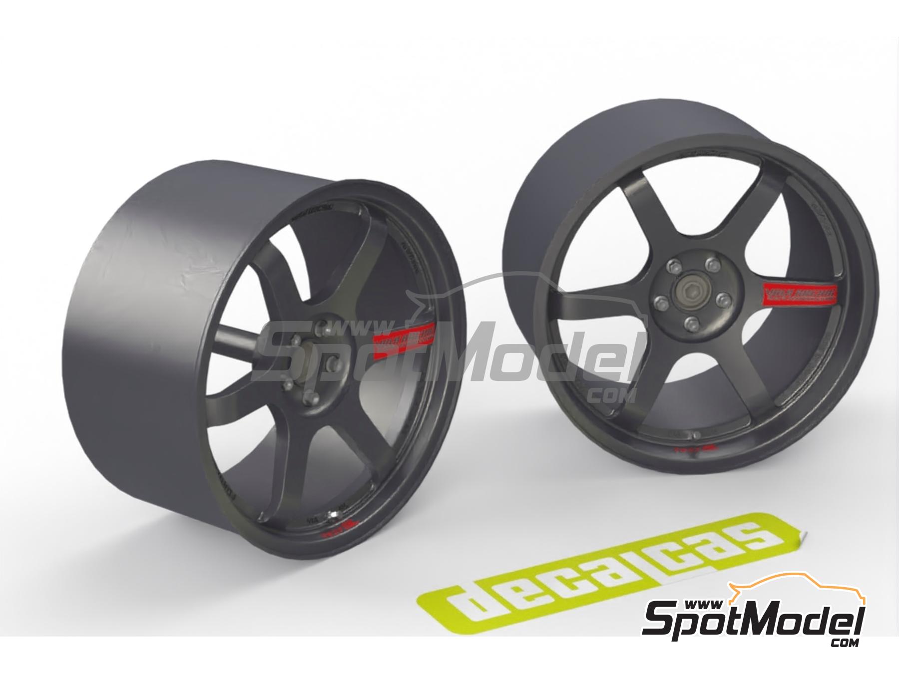 Image 4: Volk Racing Rays TE37-SL | Rims in 1/24 scale manufactured by Decalcas (ref.&nbsp;DCL-PAR166)