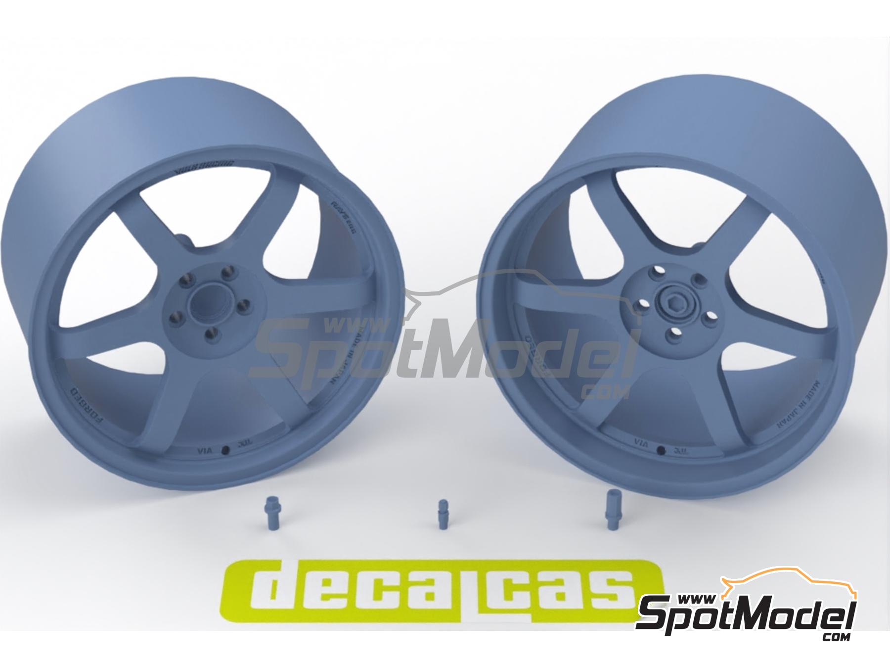 Image 9: Volk Racing Rays TE37-SL | Rims in 1/24 scale manufactured by Decalcas (ref.&nbsp;DCL-PAR166)
