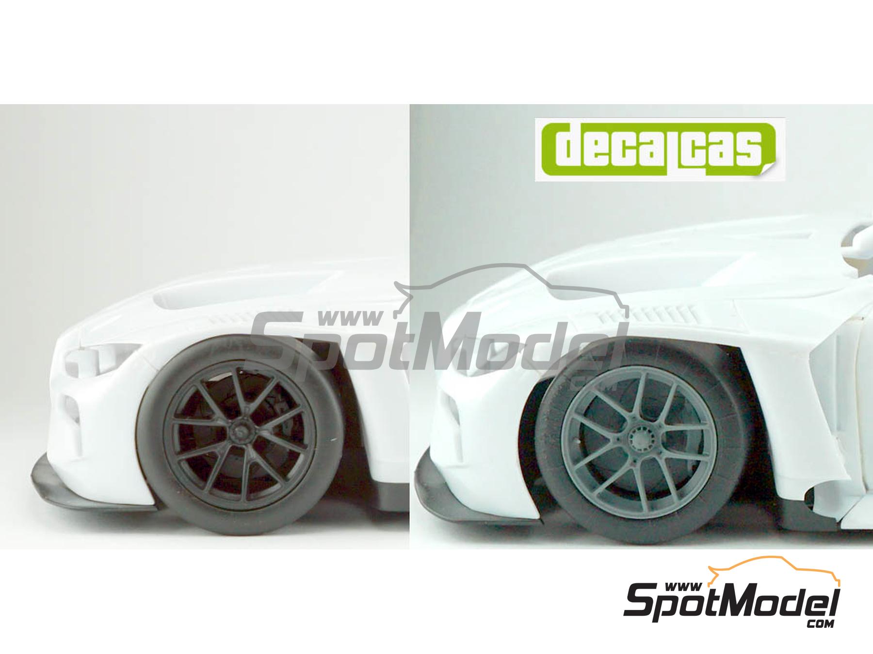 Image 12: Llantas BBS con neum&aacute;ticos para BMW M4 GT3 | Set de llantas y neum&aacute;ticos en escala&nbsp;1/24 fabricado por Decalcas (ref.&nbsp;DCL-PAR176)