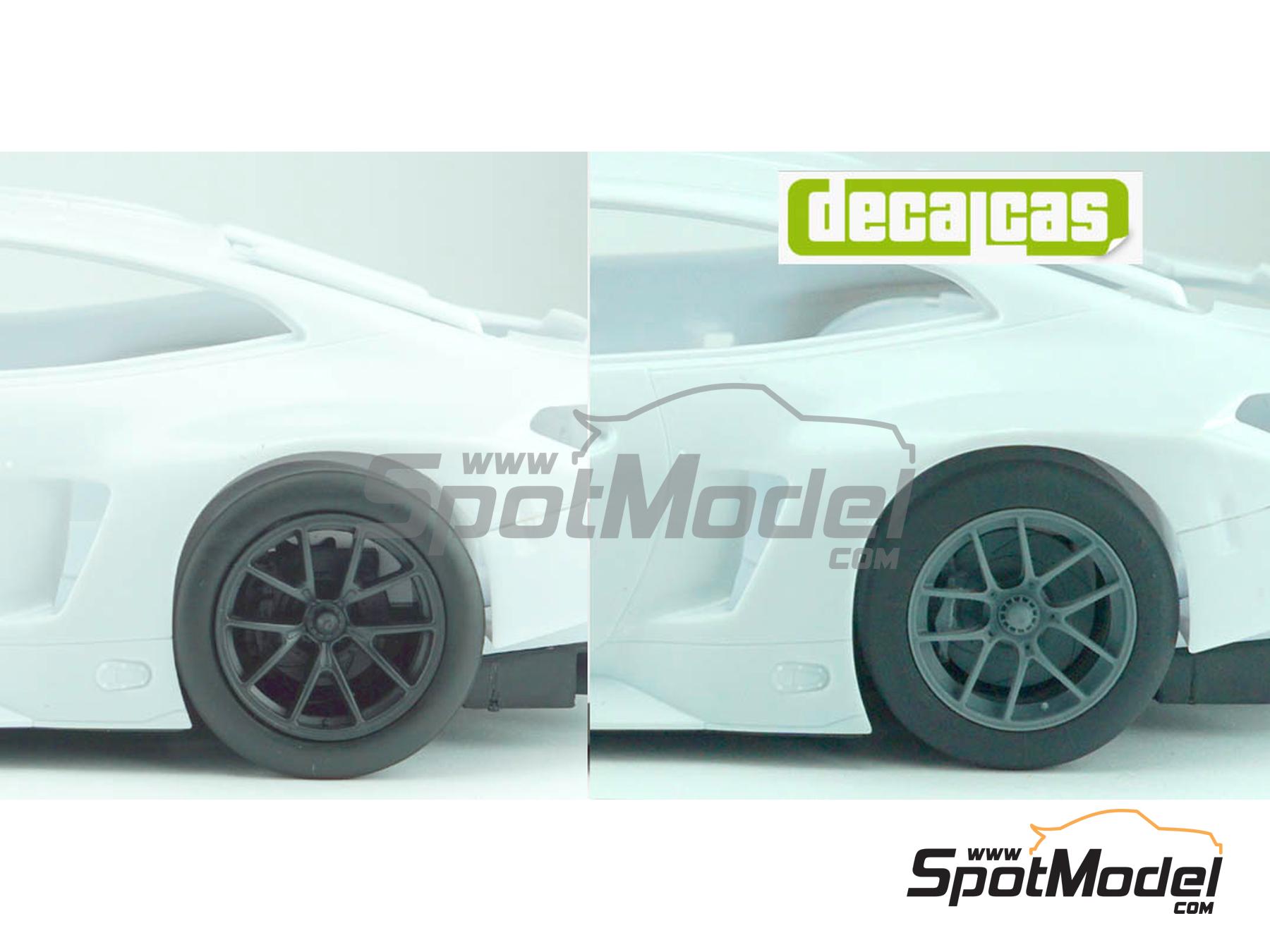 Image 13: Llantas BBS con neum&aacute;ticos para BMW M4 GT3 | Set de llantas y neum&aacute;ticos en escala&nbsp;1/24 fabricado por Decalcas (ref.&nbsp;DCL-PAR176)
