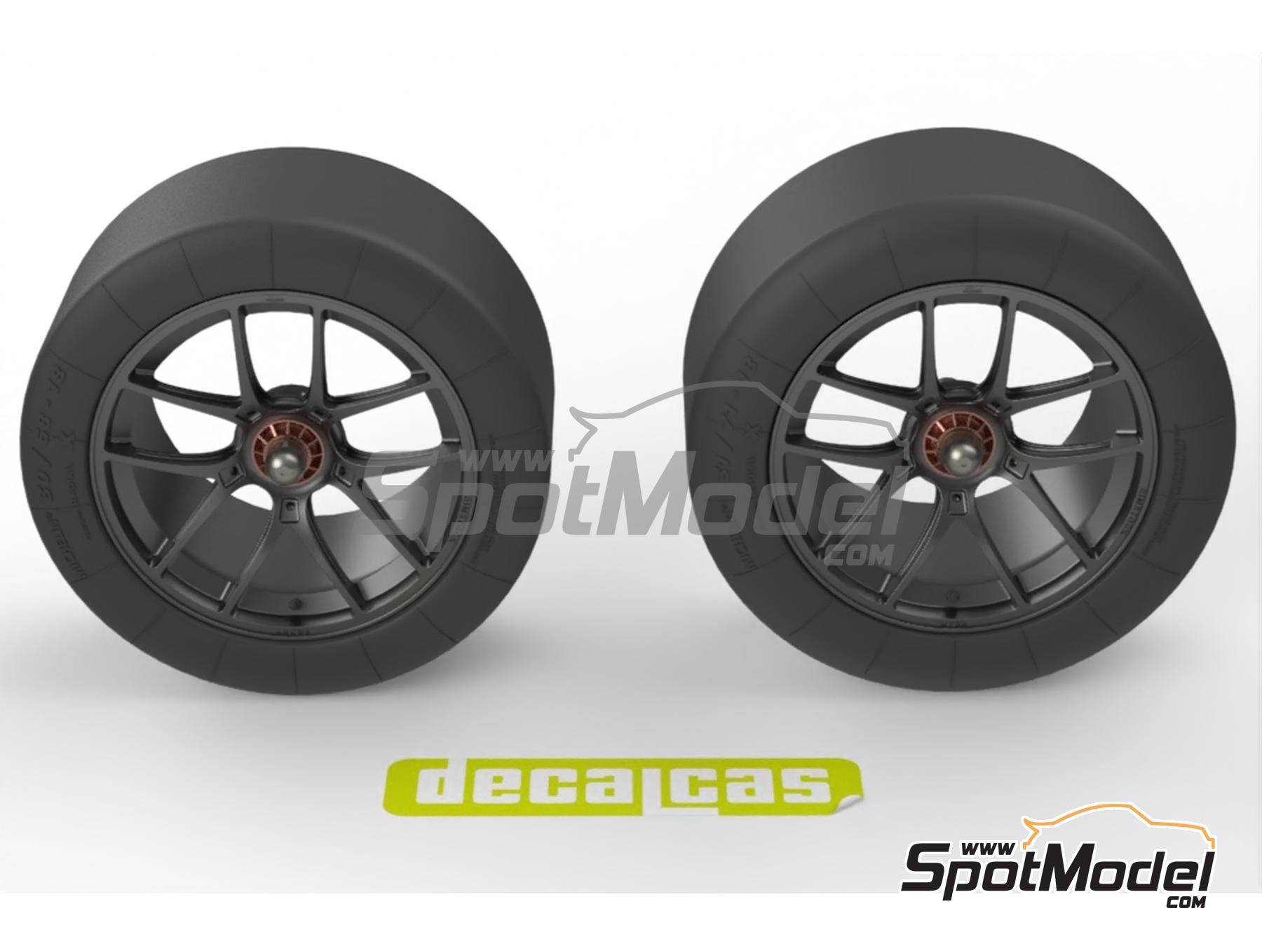 Image 2: Llantas Rimstock con neumáticos para BMW M4 GT3 | Set de llantas y neumáticos en escala 1/24 fabricado por Decalcas (ref. DCL-PAR178)