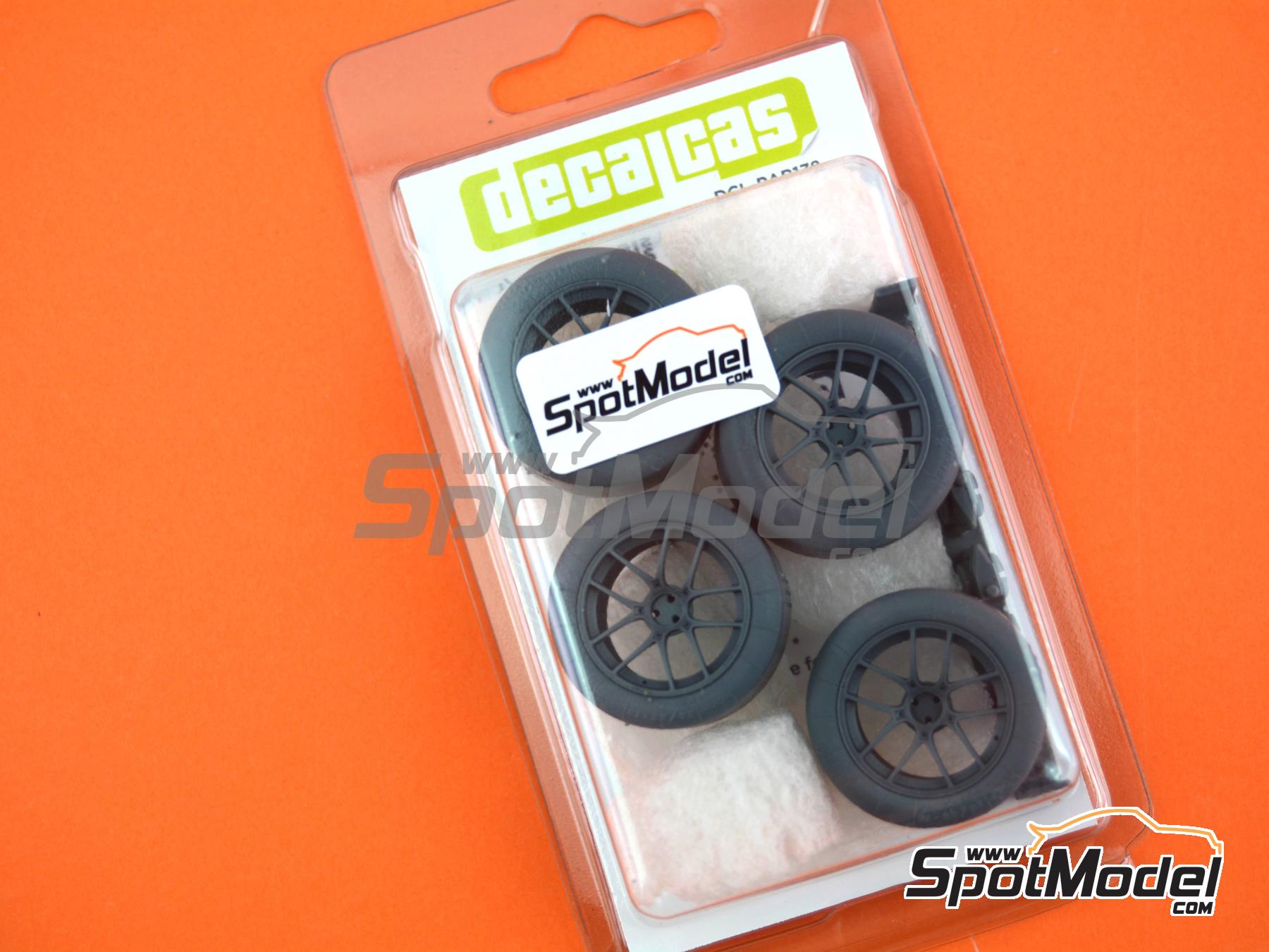 Image 7: Llantas Rimstock con neumáticos para BMW M4 GT3 | Set de llantas y neumáticos en escala 1/24 fabricado por Decalcas (ref. DCL-PAR178)
