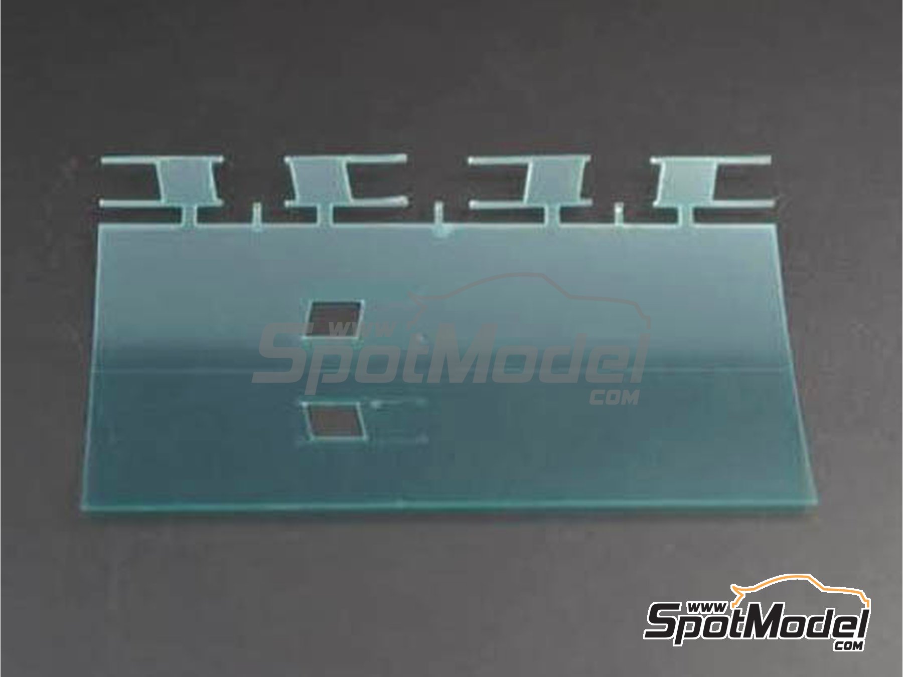 Image 1: Guillotine windows for modern GTS and rally cars - Type 01 | Window in 1/24 scale manufactured by Decalcas (ref.&nbsp;DCL-VAC013)