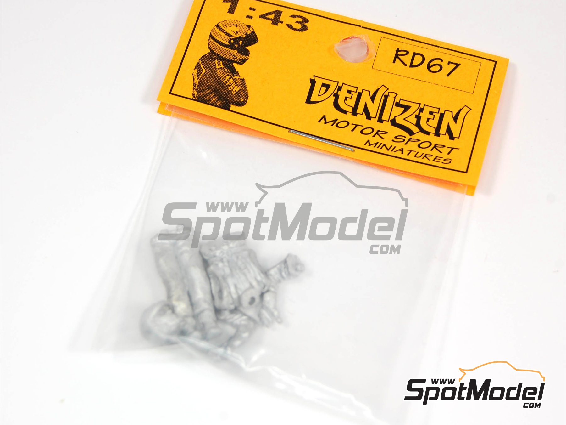 Image 1: Touring Car/Rally Driver in car RHD | Figure in 1/43 scale manufactured by Denizen (ref.&nbsp;RD067)