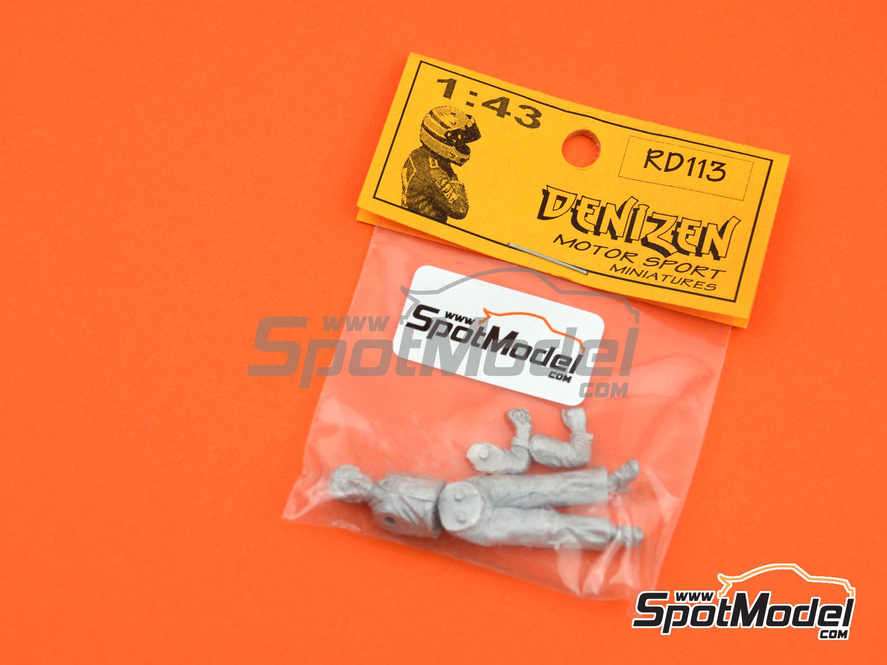 Image 1: Mechanic bending over engine - figure 2 | Figure in 1/43 scale manufactured by Denizen (ref.&nbsp;RD113)