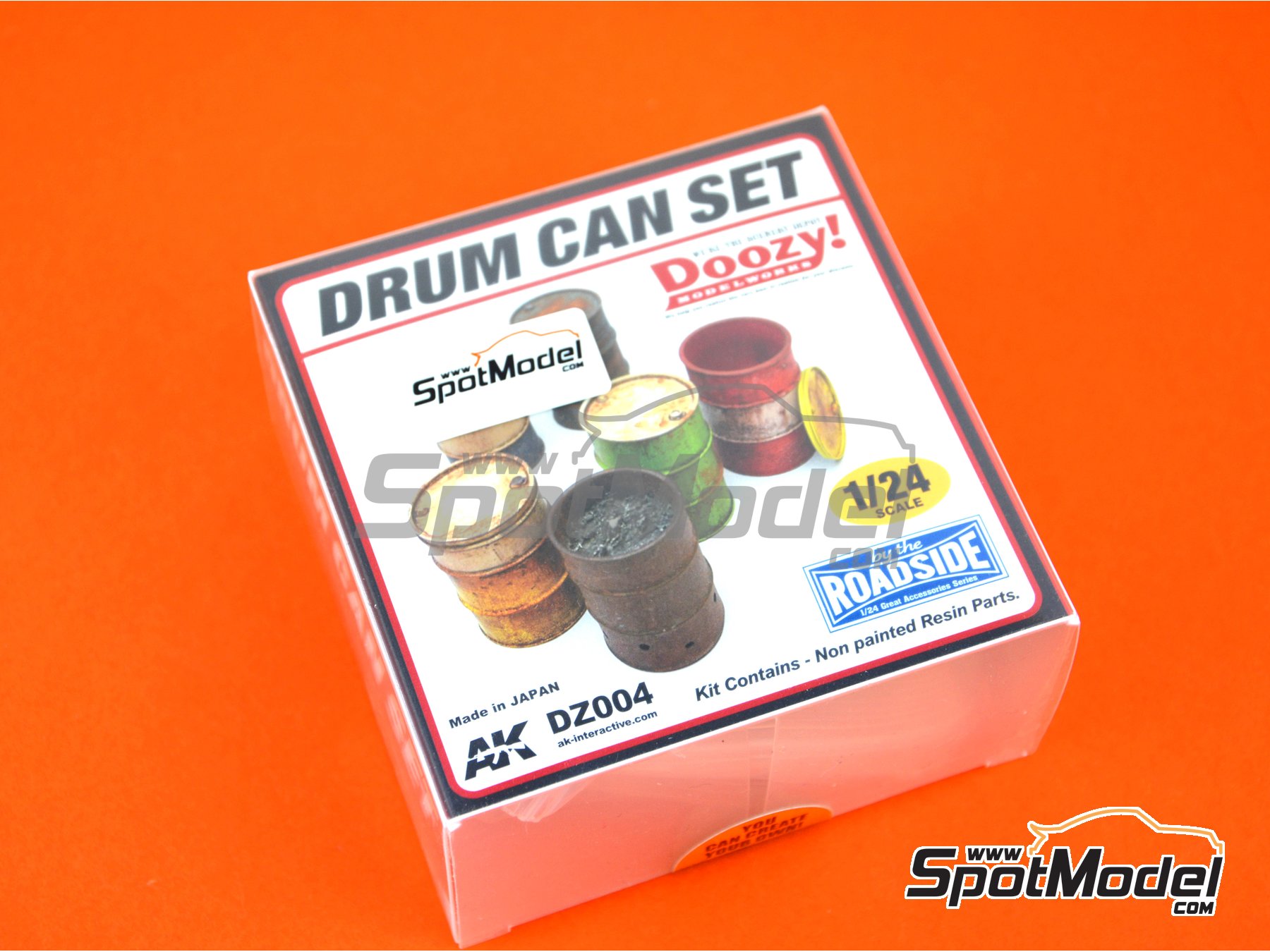 Image 1: Drum can set | Model kit in 1/24 scale manufactured by Doozy Modelworks (ref.&nbsp;DZ004)