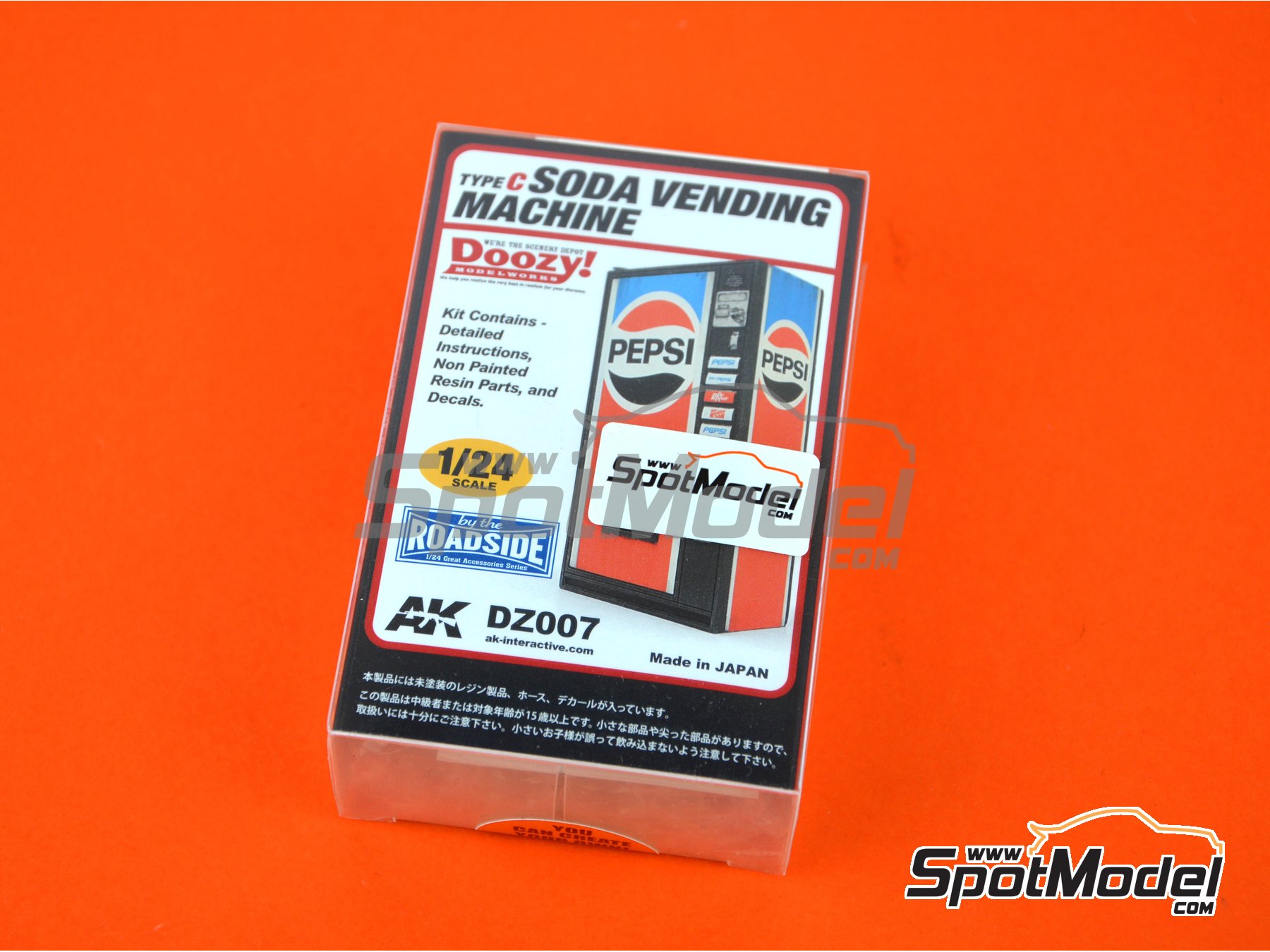 Image 1: Pepsi soda vending machine - Type C | Model kit in 1/24 scale manufactured by Doozy Modelworks (ref.&nbsp;DZ007)