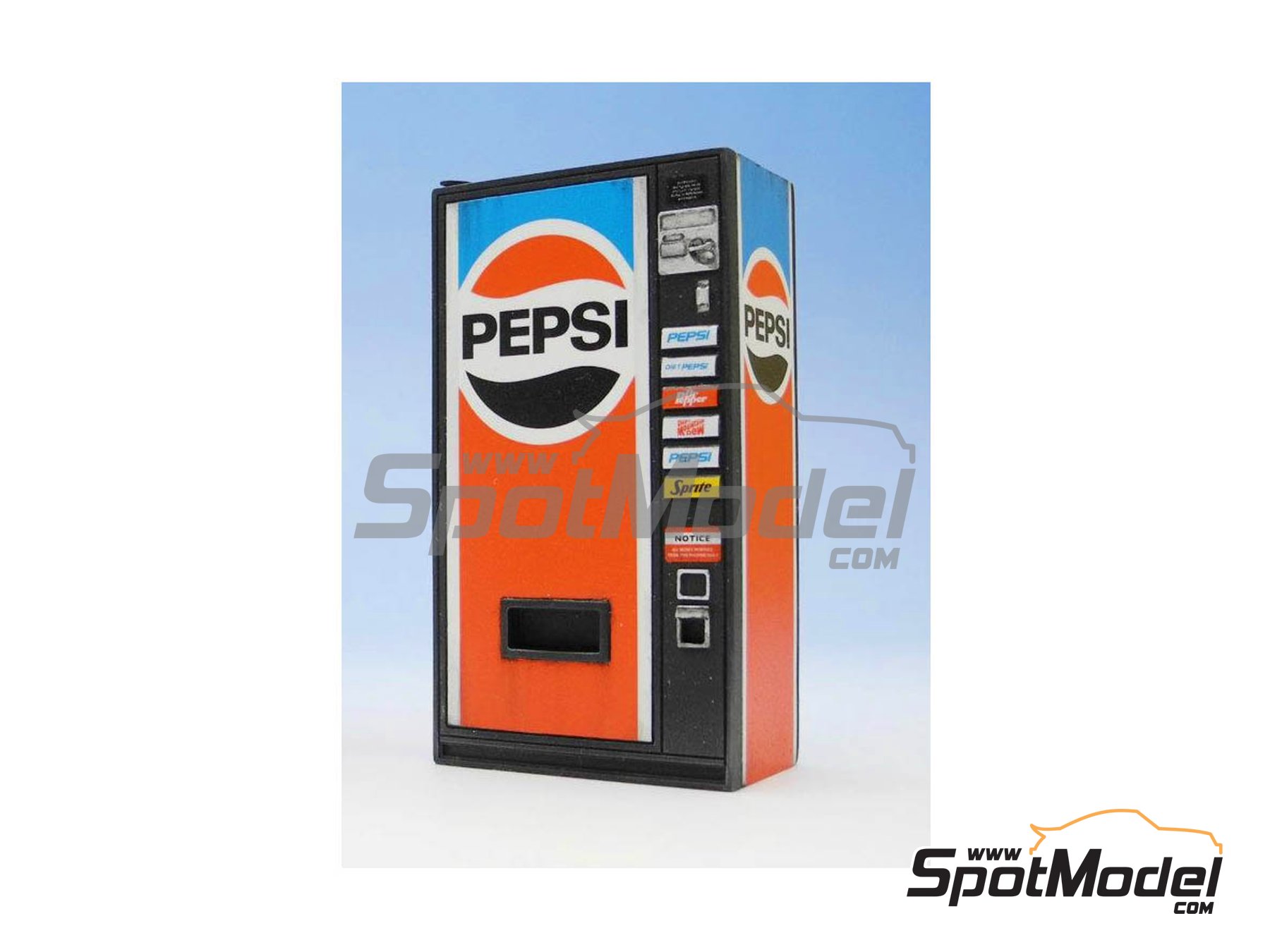 S Scale LIGHTED Vending Machine 1/64 Old Style Pepsi Machine Illuminated 