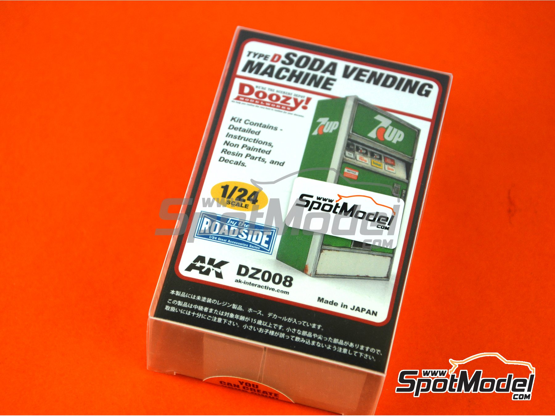 Image 1: 7UP soda vending machine - Type D | Model kit in 1/24 scale manufactured by Doozy Modelworks (ref.&nbsp;DZ008)