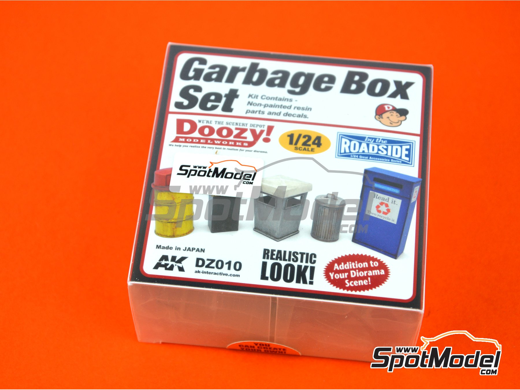 Image 1: Garbage box set | Model kit in 1/24 scale manufactured by Doozy Modelworks (ref.&nbsp;DZ010)