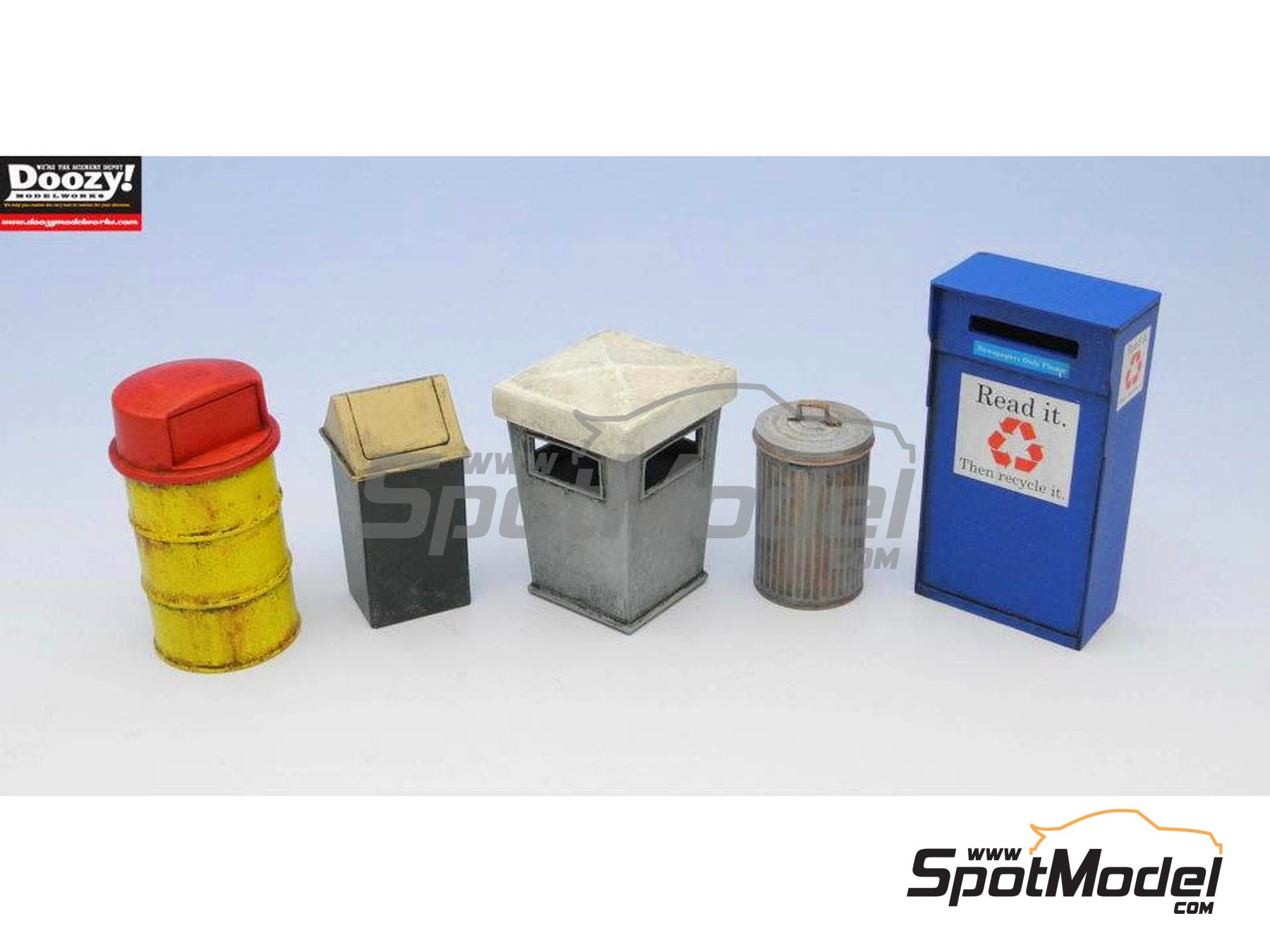 Image 3: Garbage box set | Model kit in 1/24 scale manufactured by Doozy Modelworks (ref.&nbsp;DZ010)