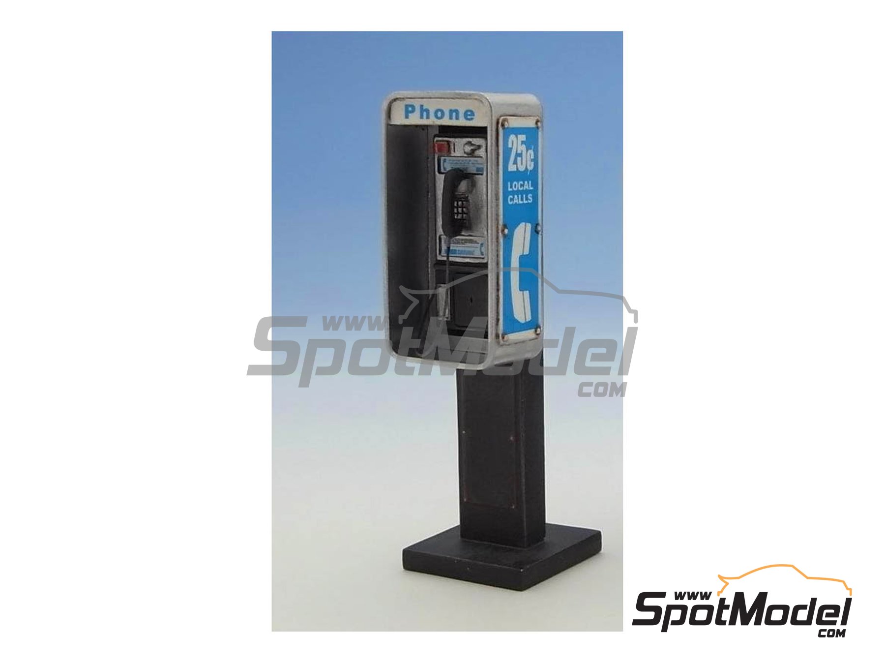 Image 3: Pay phone | Model kit in 1/24 scale manufactured by Doozy Modelworks (ref.&nbsp;DZ011)
