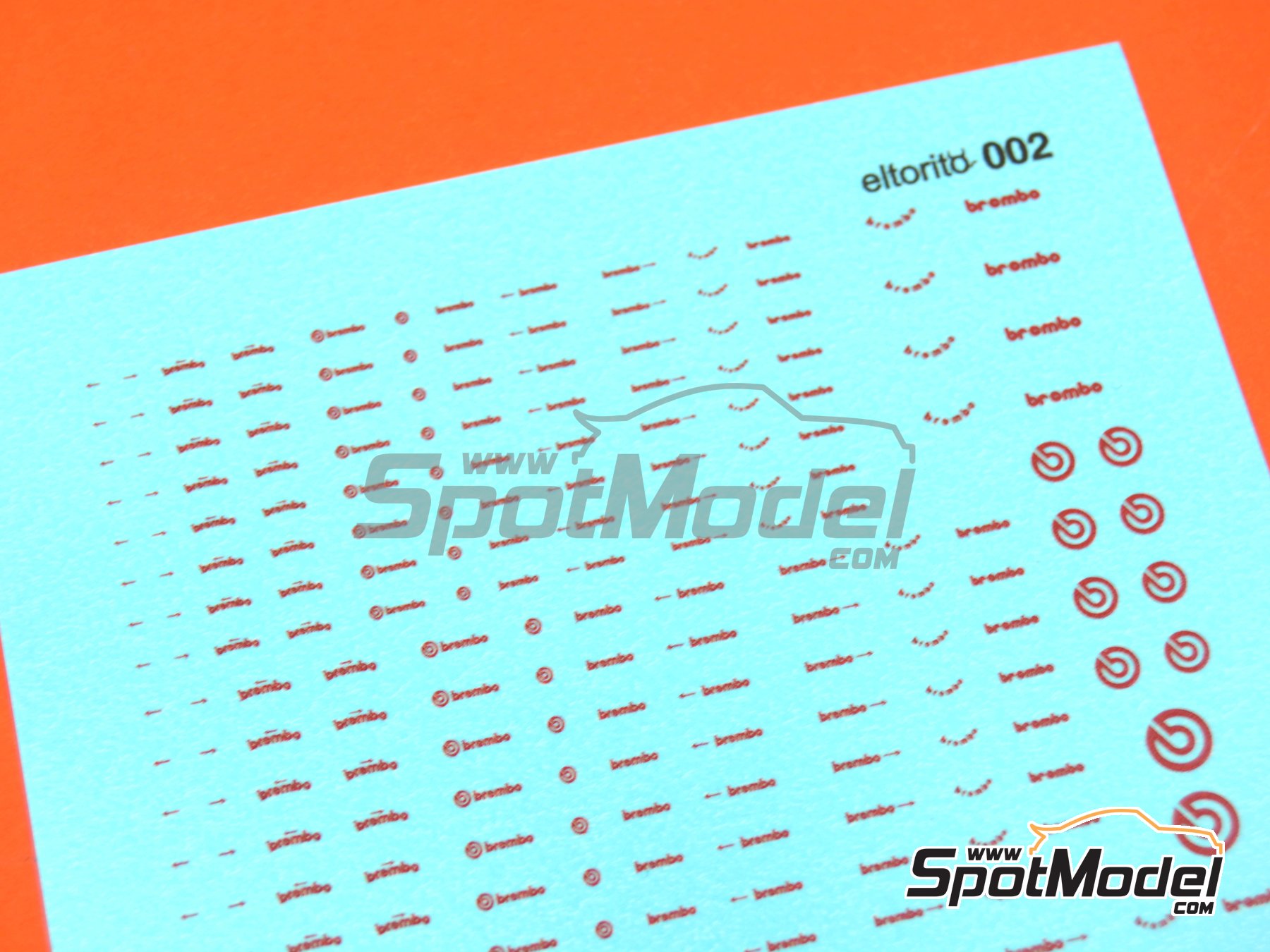 Image 2: Brembo | Logotipos en escala 1/24 fabricado por El Torito (ref. ELTORITO002)