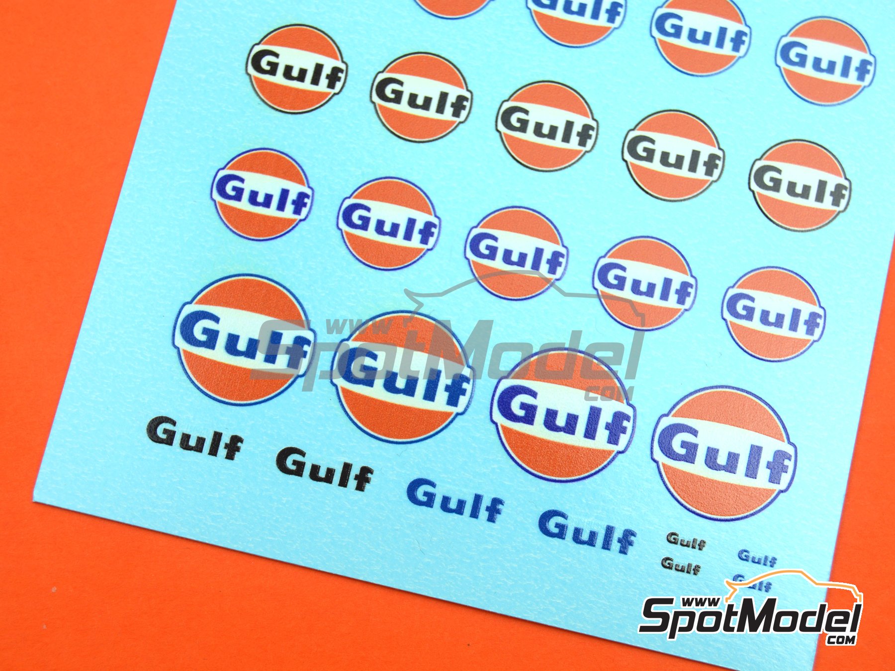 Image 3: Gulf | Logotypes in 1/24 scale manufactured by El Torito (ref.&nbsp;ELTORITO010)