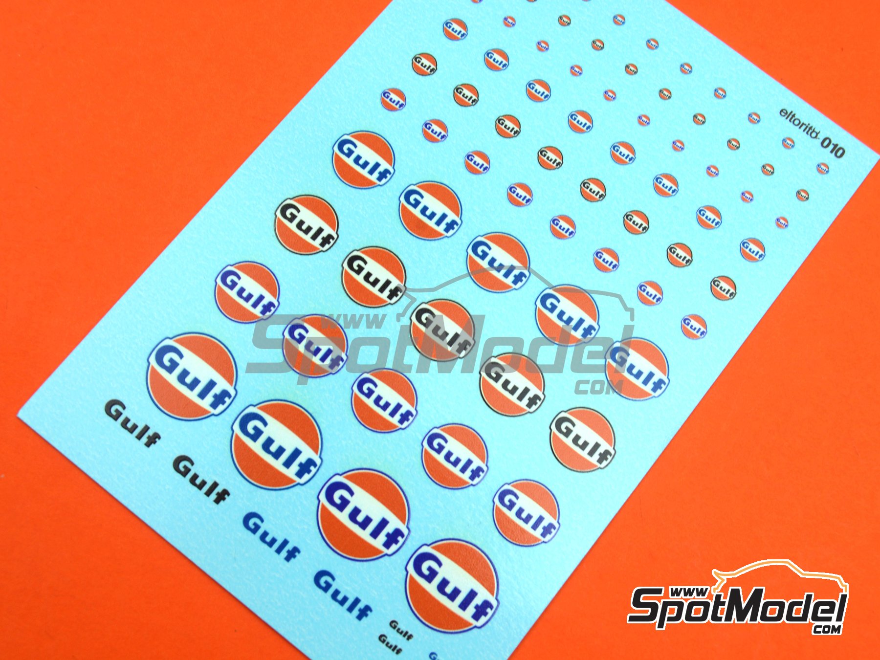 Image 4: Gulf | Logotypes in 1/24 scale manufactured by El Torito (ref.&nbsp;ELTORITO010)