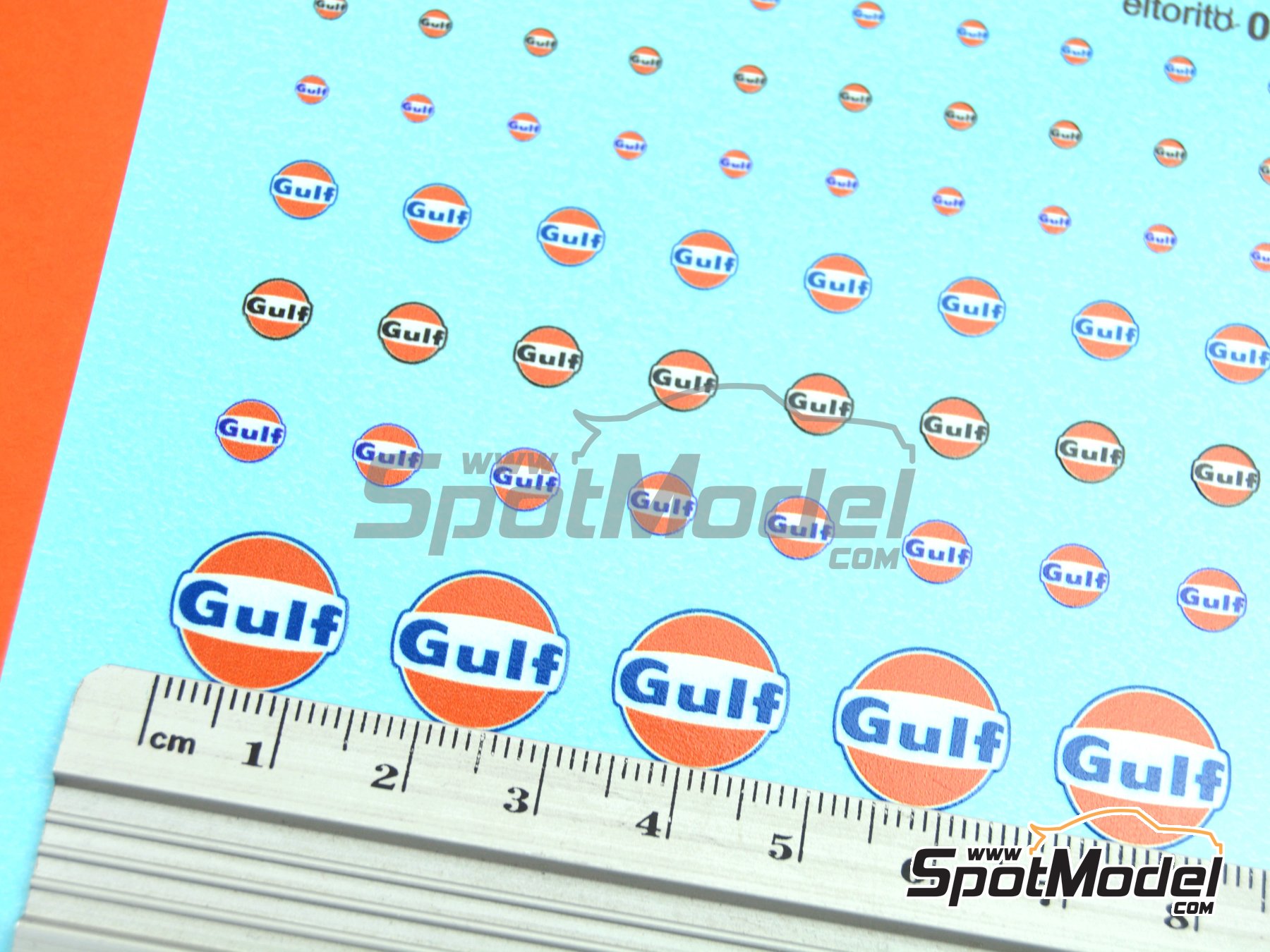 Image 7: Gulf | Logotypes in 1/24 scale manufactured by El Torito (ref.&nbsp;ELTORITO010)