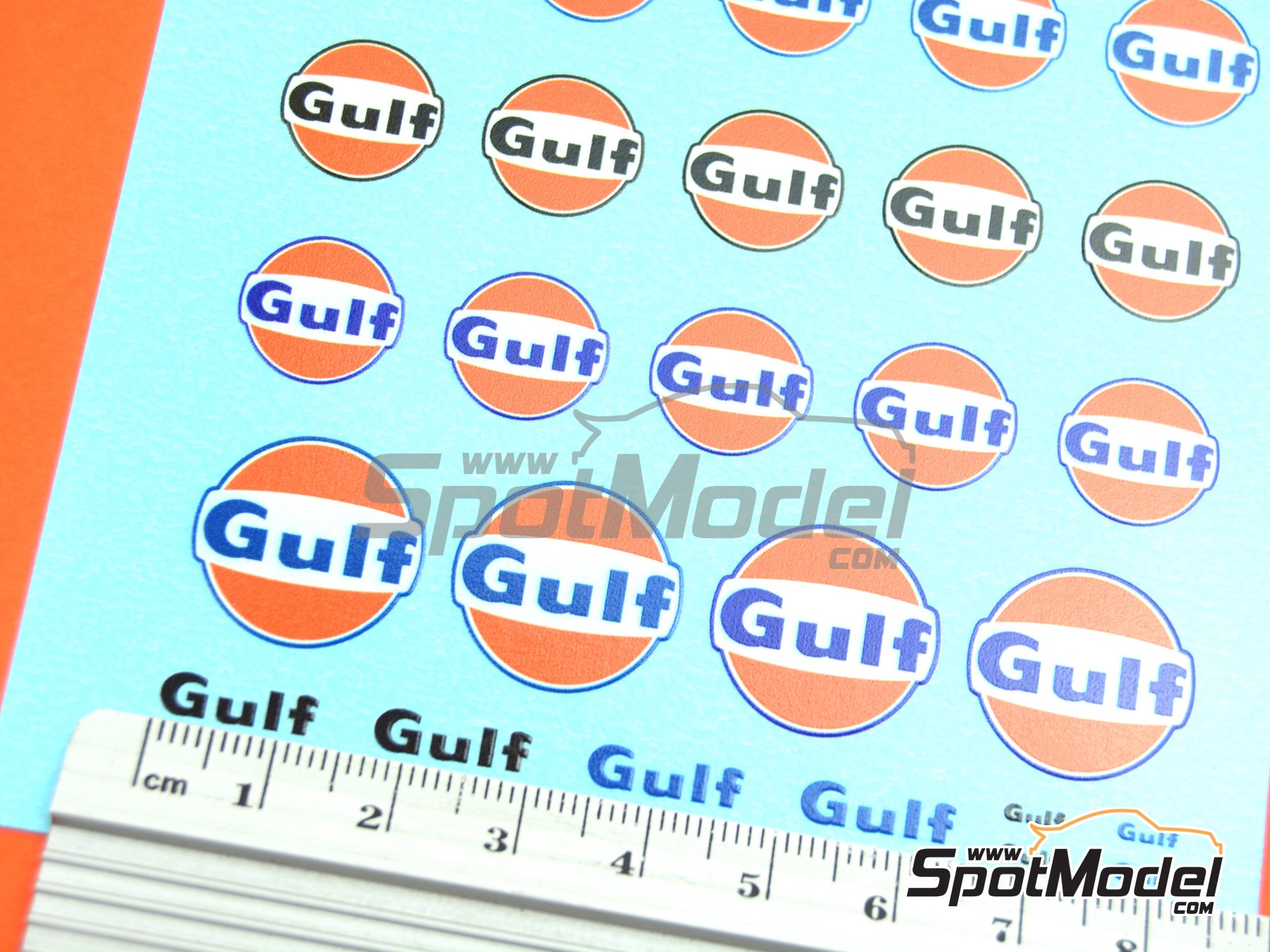 Image 9: Gulf | Logotypes in 1/24 scale manufactured by El Torito (ref.&nbsp;ELTORITO010)