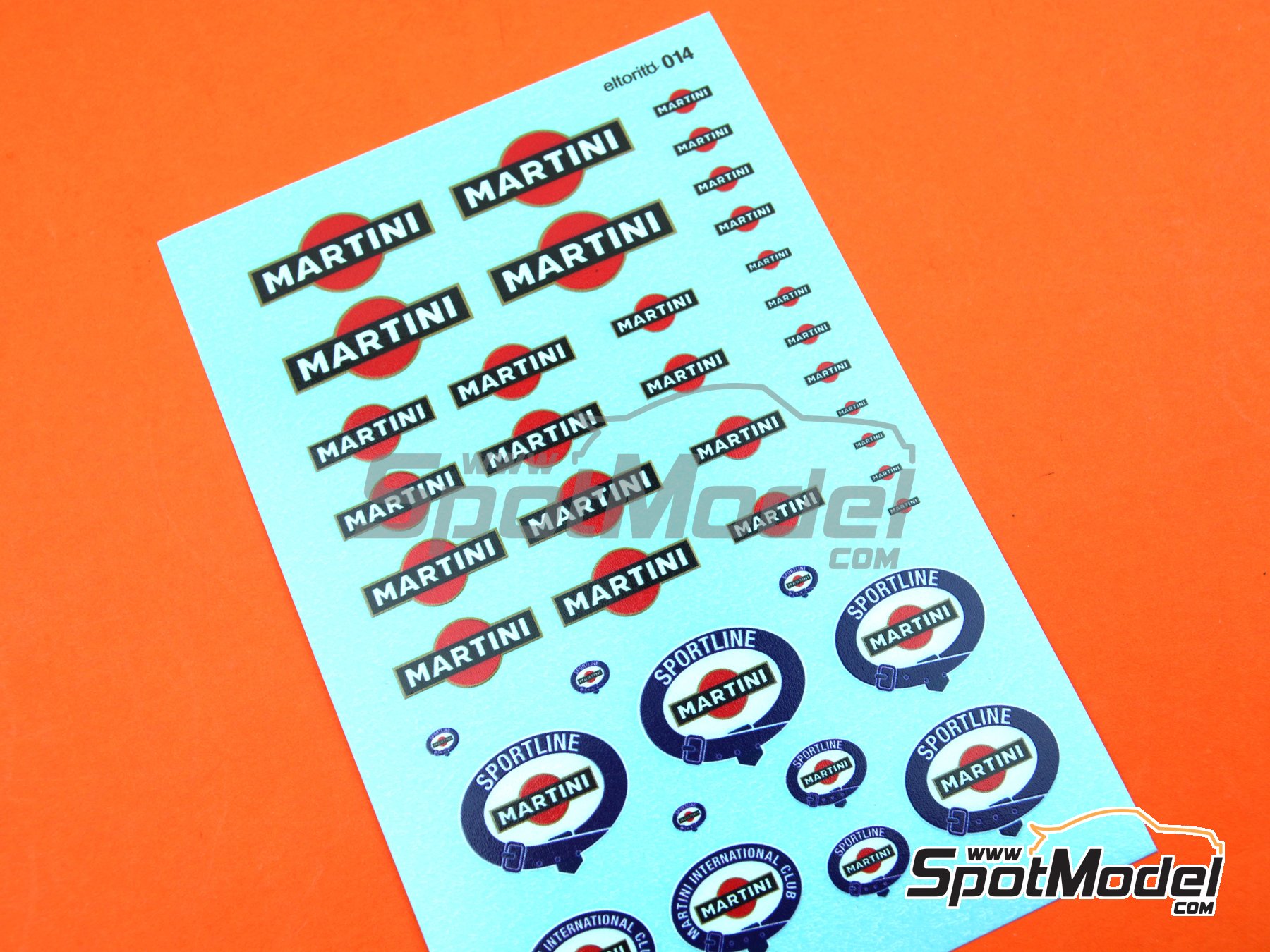 Image 1: Martini | Logotypes in 1/24 scale manufactured by El Torito (ref.&nbsp;ELTORITO014)