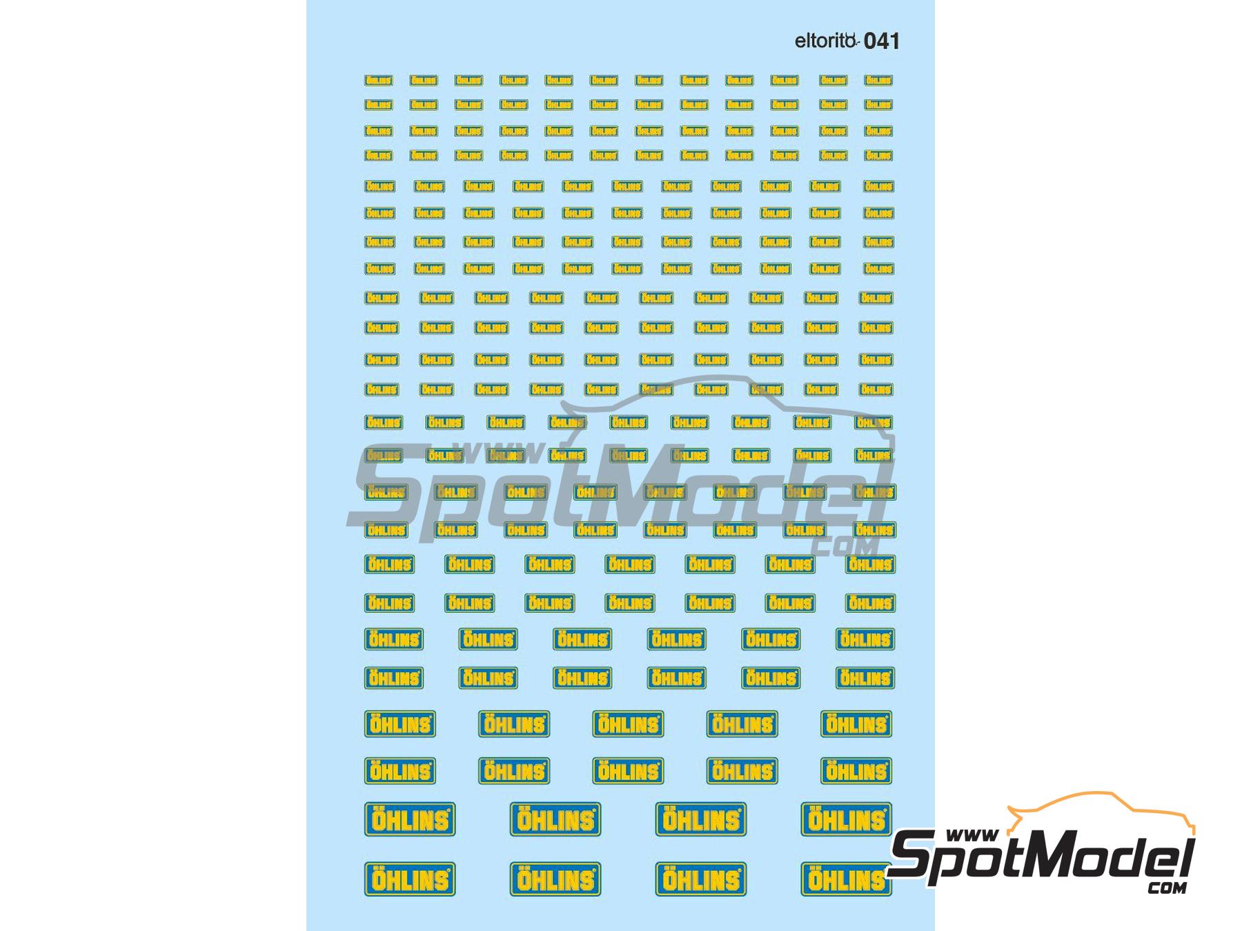 Image 1: Ohlins | Logotypes in 1/24 scale manufactured by El Torito (ref. ELTORITO041)