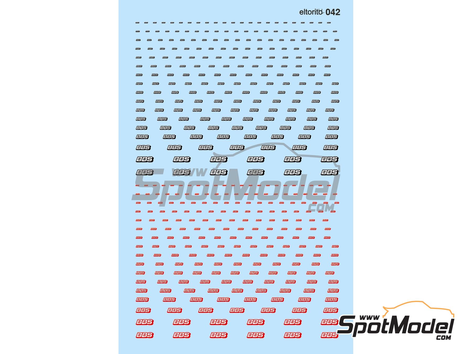 Image 1: BBS | Logotipos en escala&nbsp;1/24 fabricado por El Torito (ref.&nbsp;ELTORITO042)