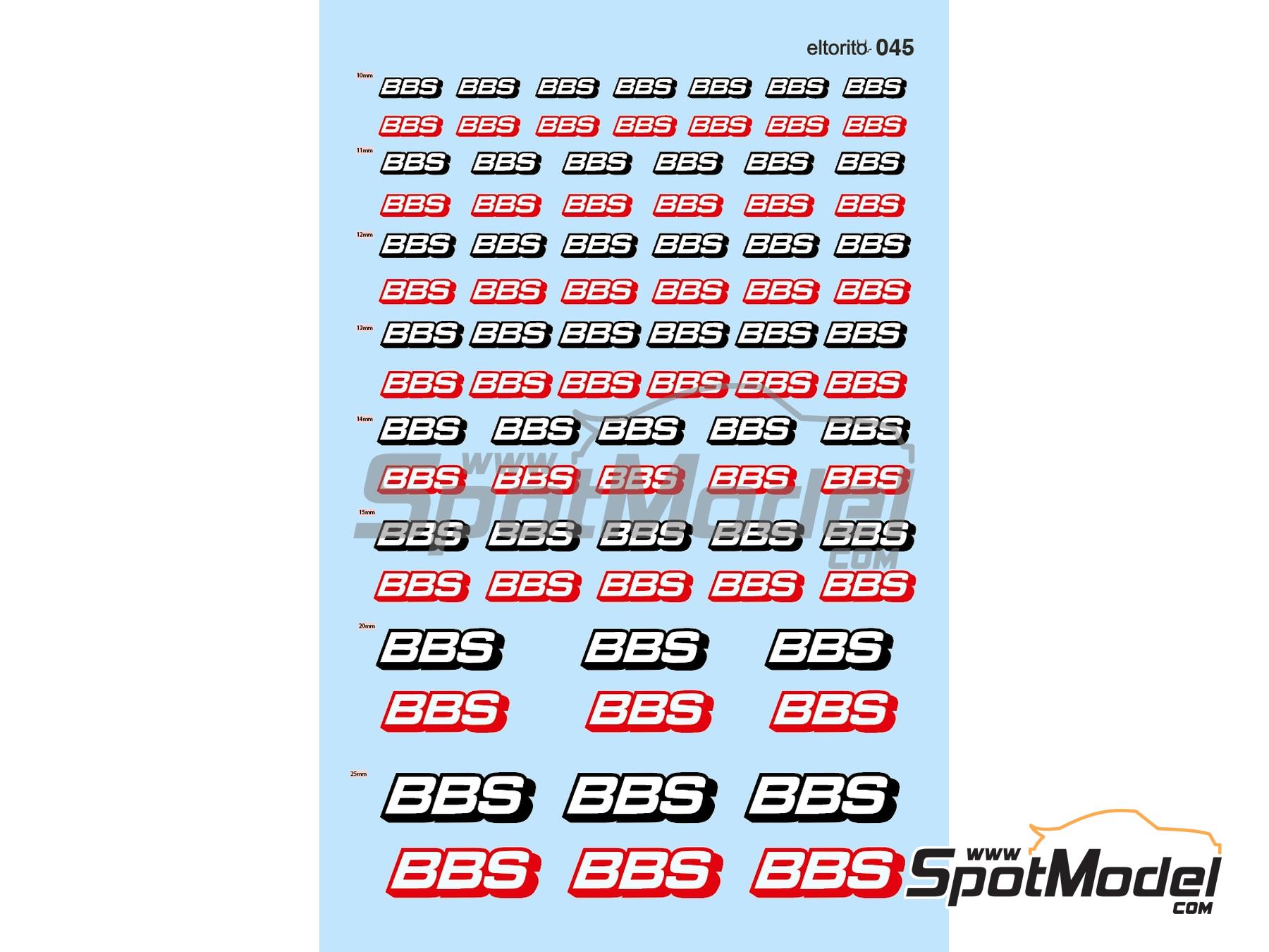 Image 1: BBS - Medium size | Logotypes in 1/24 scale manufactured by El Torito (ref. ELTORITO045)