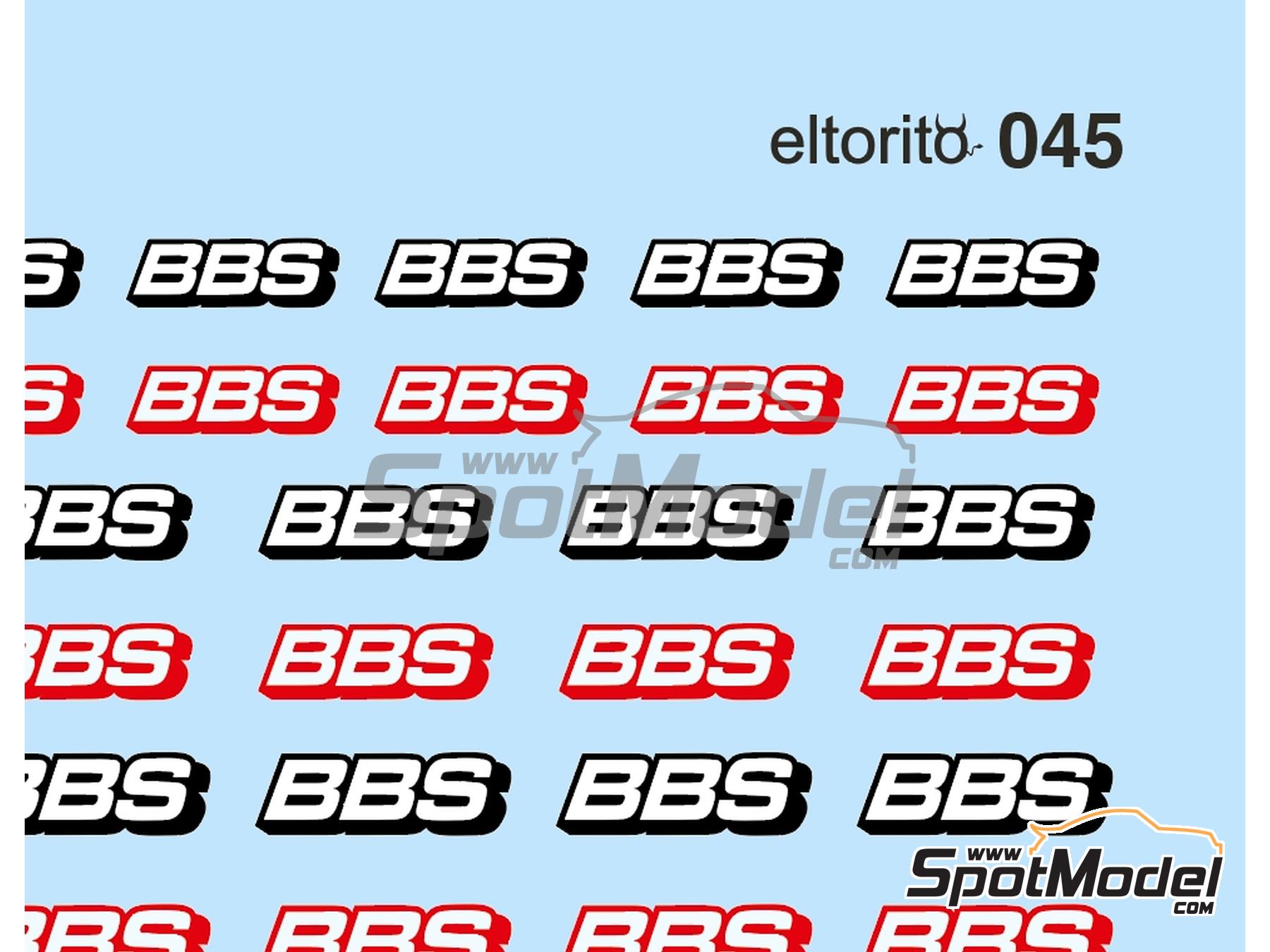 Image 2: BBS - Medium size | Logotypes in 1/24 scale manufactured by El Torito (ref. ELTORITO045)