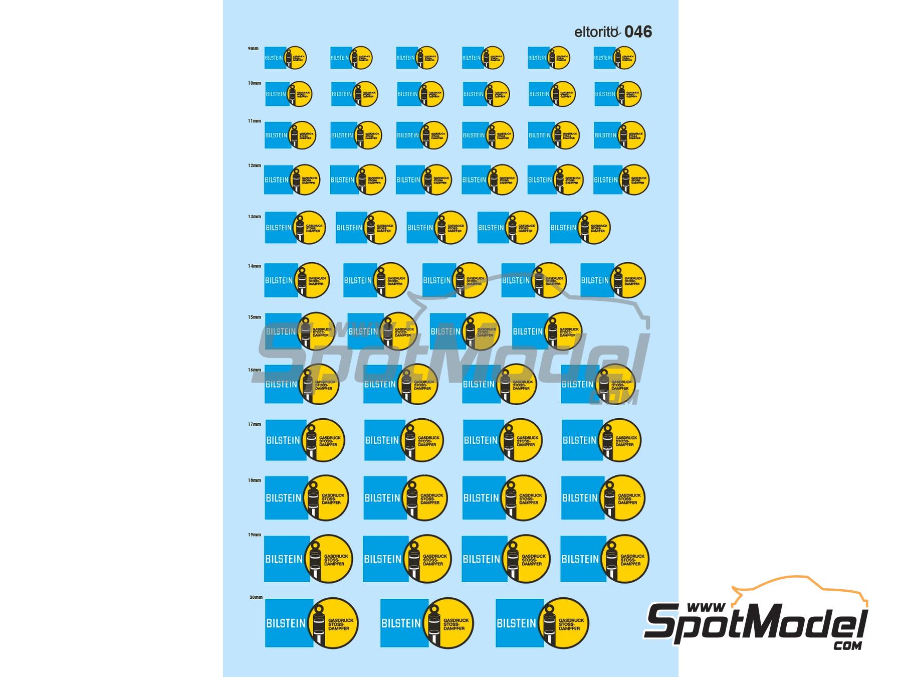 Image 1: Bilstein Gasdruck Stoss Dampfer - Medium size | Logotypes in 1/24 scale manufactured by El Torito (ref.&nbsp;ELTORITO046)