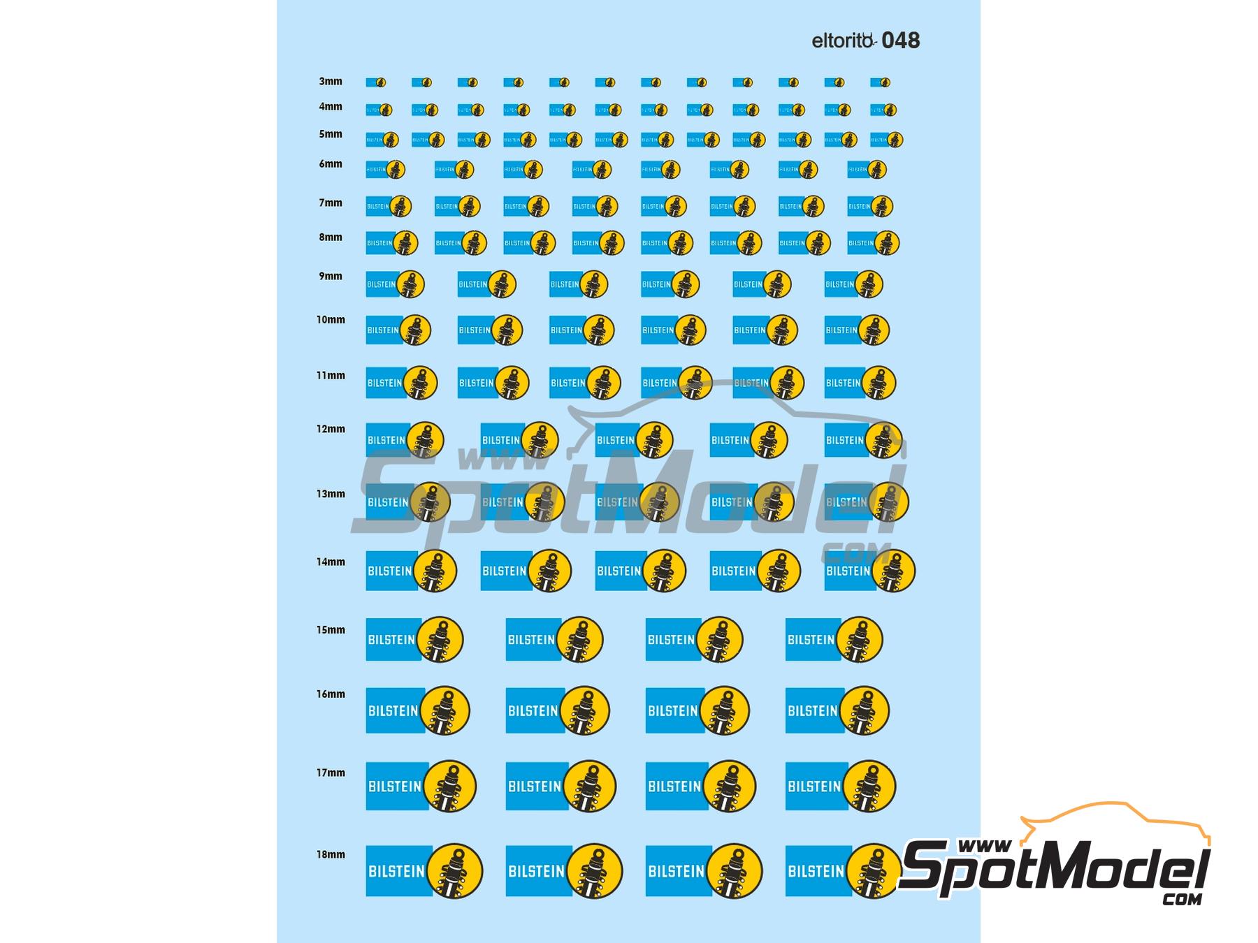 Image 1: Bilstein | Logotypes in 1/24 scale manufactured by El Torito (ref. ELTORITO048)