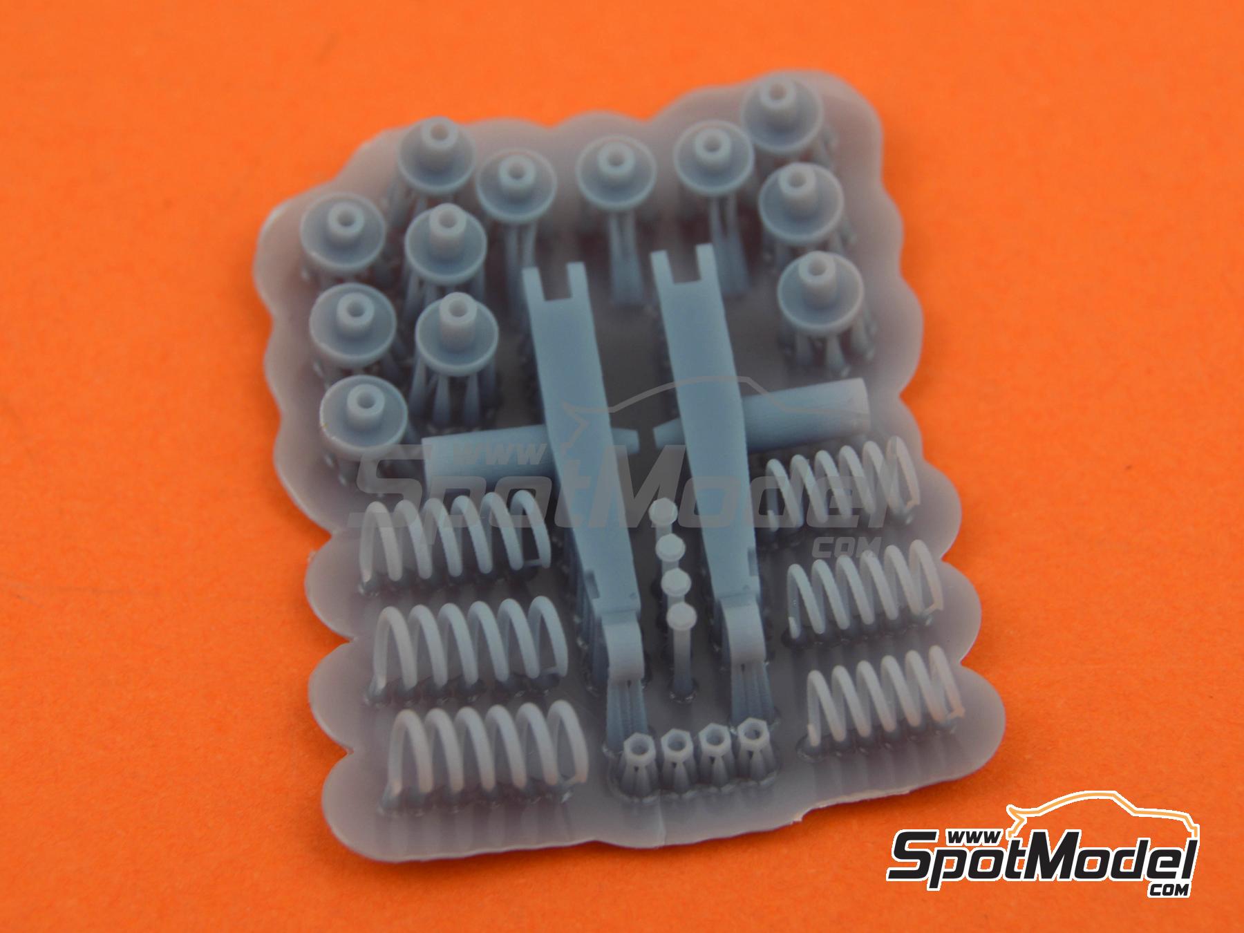 Image 7: Lotus Ford Type 79: Front and rear suspension | Detail up set in 1/20 scale manufactured by Falcon Scale Models (ref.&nbsp;FSM-08-C, also FSMC008)